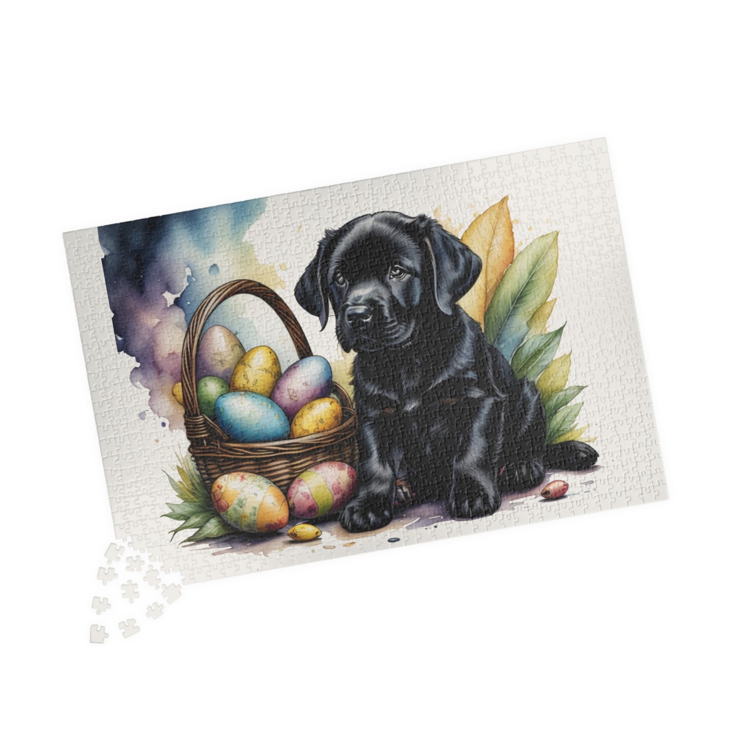 Black Labrador Easter Puppy Puzzle - Dog Lovers, Mental Health Benefits, Holiday Fun, Mindfulness, Stress Relief, Festive Gift