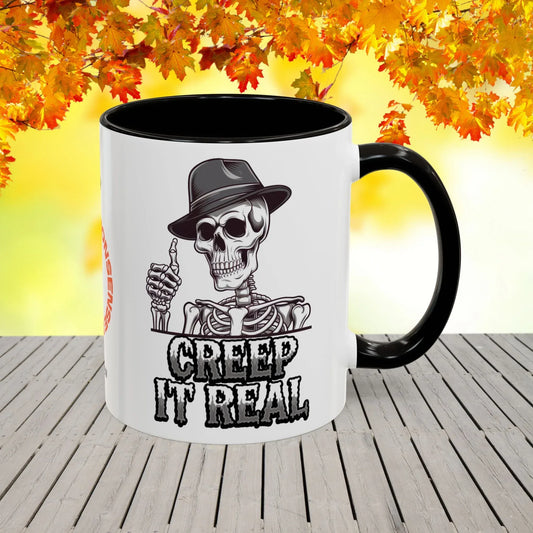 Shop our creep it real ceramic mug featuring the 11oz style option from MySisterIsASurvivor.