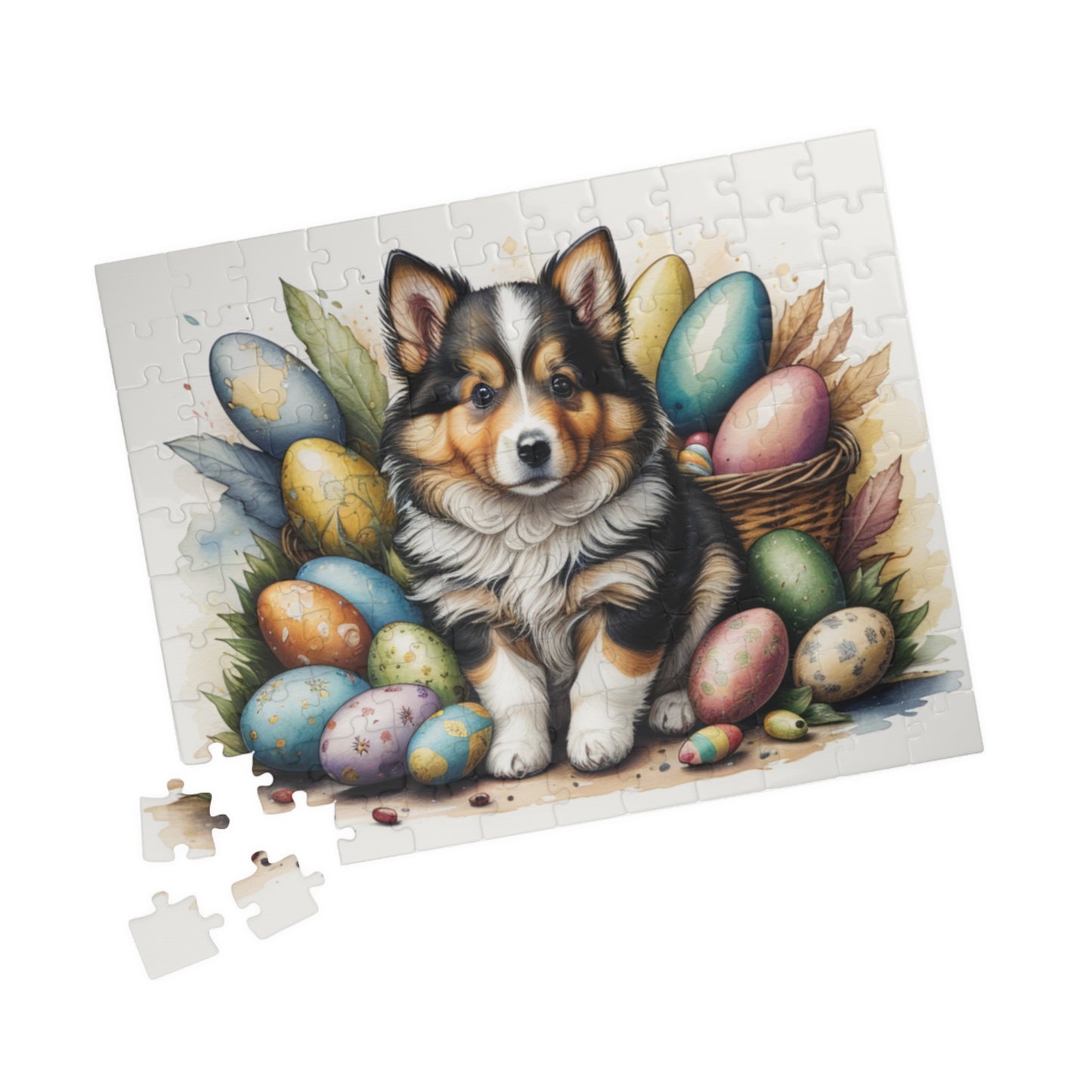 Shetland Sheepdog Easter Puppy Puzzle - Dog Lovers, Mental Health Benefits, Holiday Fun, Mindfulness, Stress Relief, Festive Gift