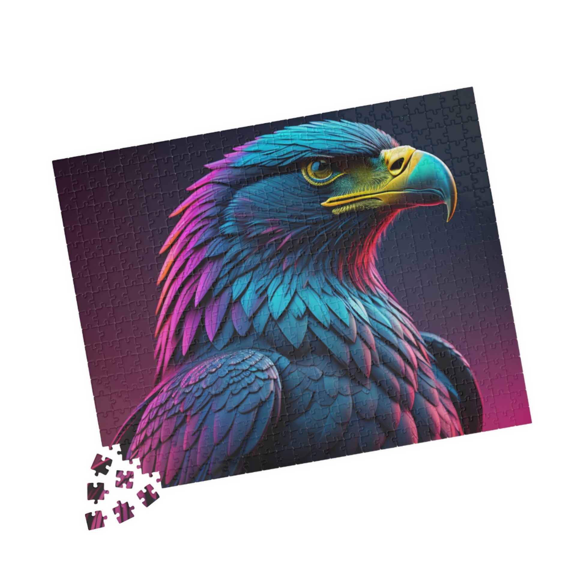 Eagle's Fortitude: Majestic Eagle Puzzle - Symbol of Strength, Freedom, and Resilience