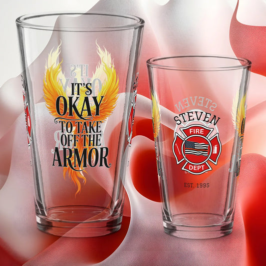 Shop our premium firefighter support pint its okay from MySisterIsASurvivor.