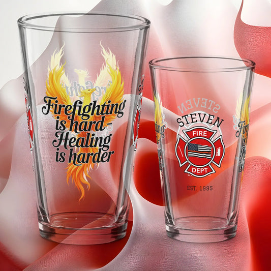 Shop our premium firefighter support pint firefighting is hard from MySisterIsASurvivor.
