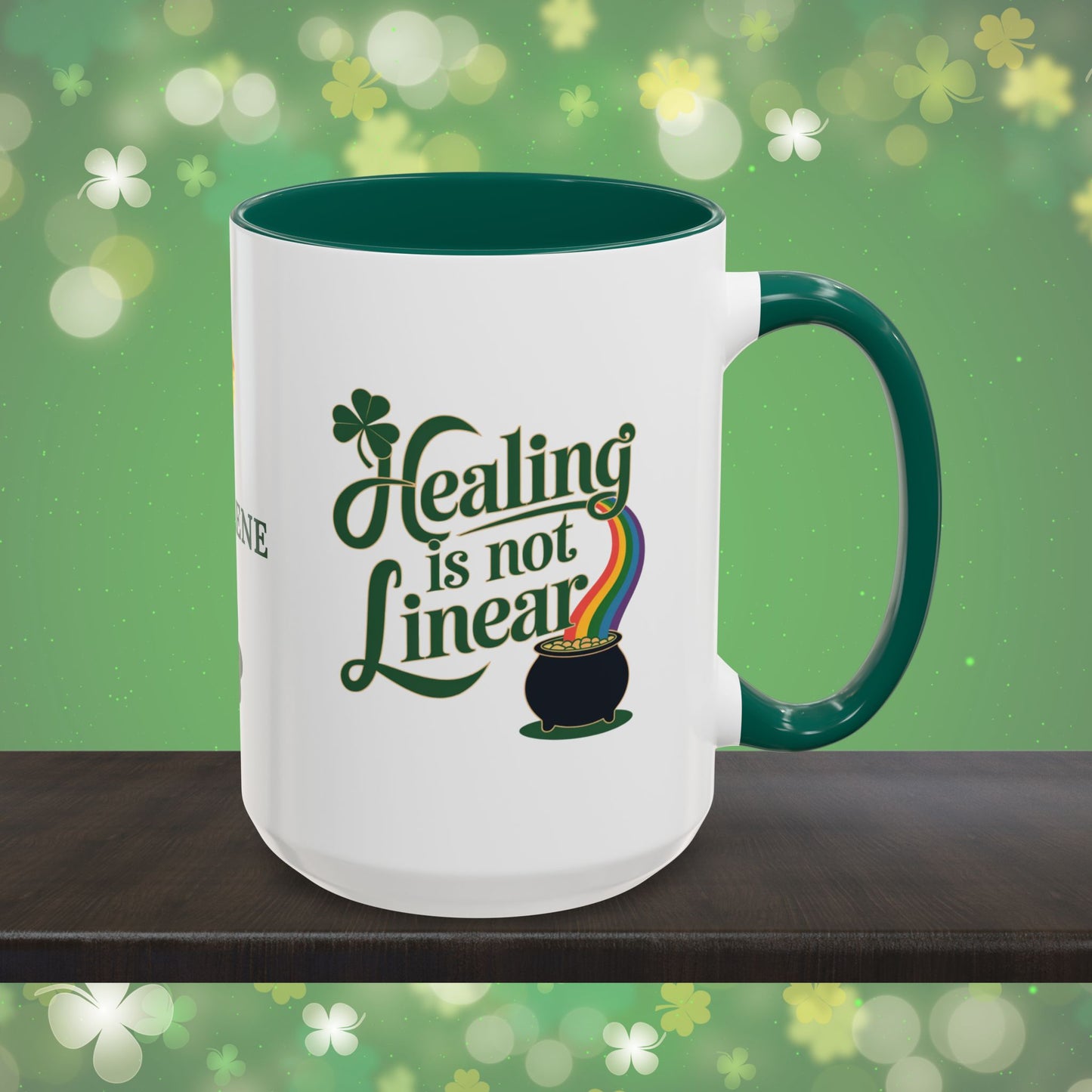Healing Is Not Linear: Personalized St. Patrick's Day Mug - Add Your Name & Celebrate Strength and Positivity