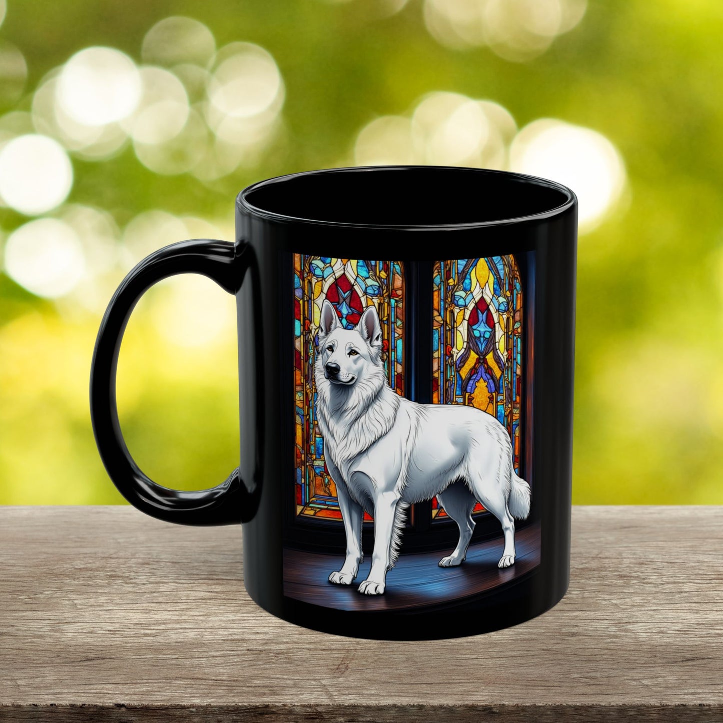 German Shepherd White personalized dog mug, custom coffee cup gift for pet parents