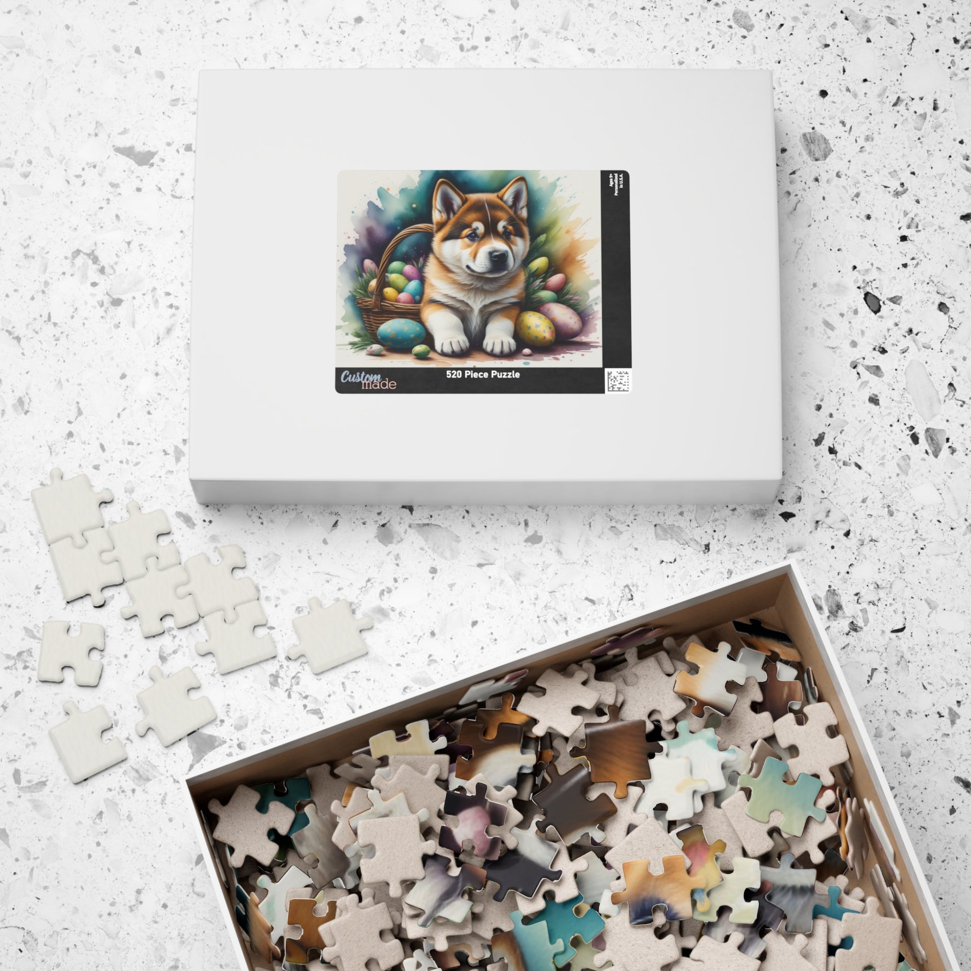 Akita Easter Puppy Puzzle - Dog Lovers, Mental Health Benefits, Holiday Fun, Mindfulness, Stress Relief, Festive Gift
