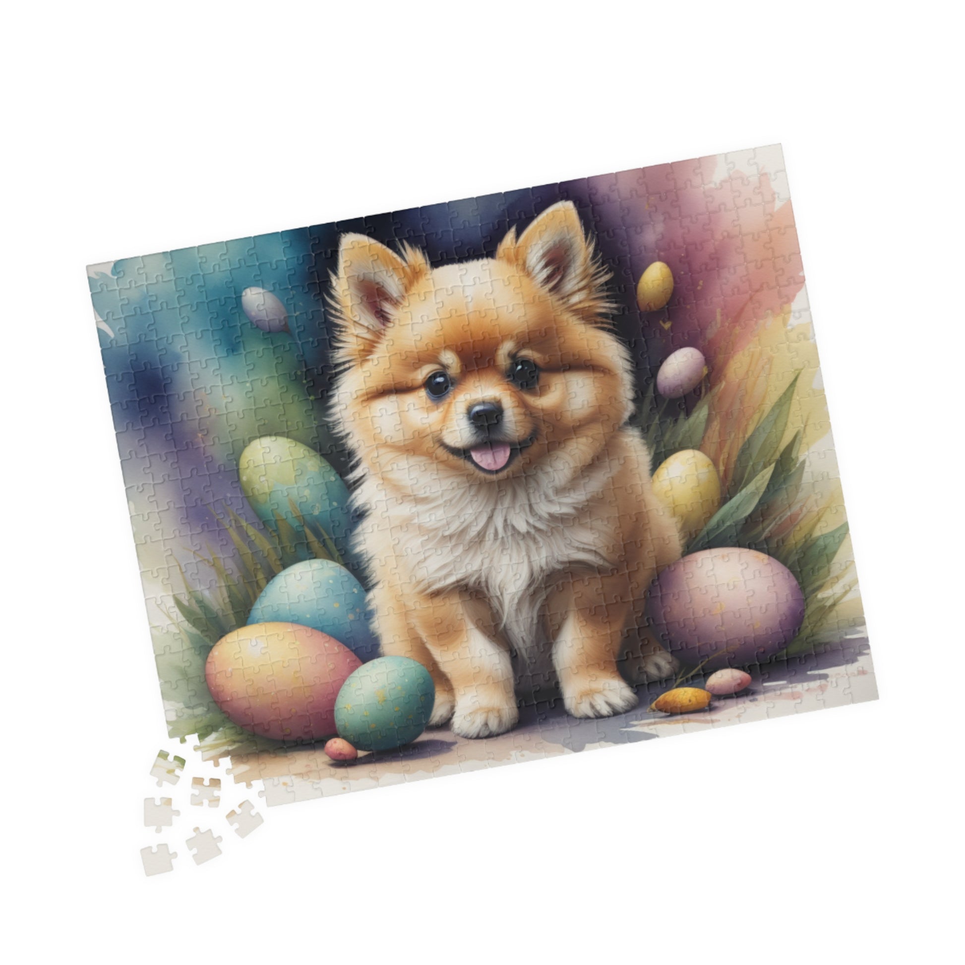 Pomeranian (Orange) Easter Puppy Puzzle - Dog Lovers, Mental Health Benefits, Holiday Fun, Mindfulness, Stress Relief, Festive Gift