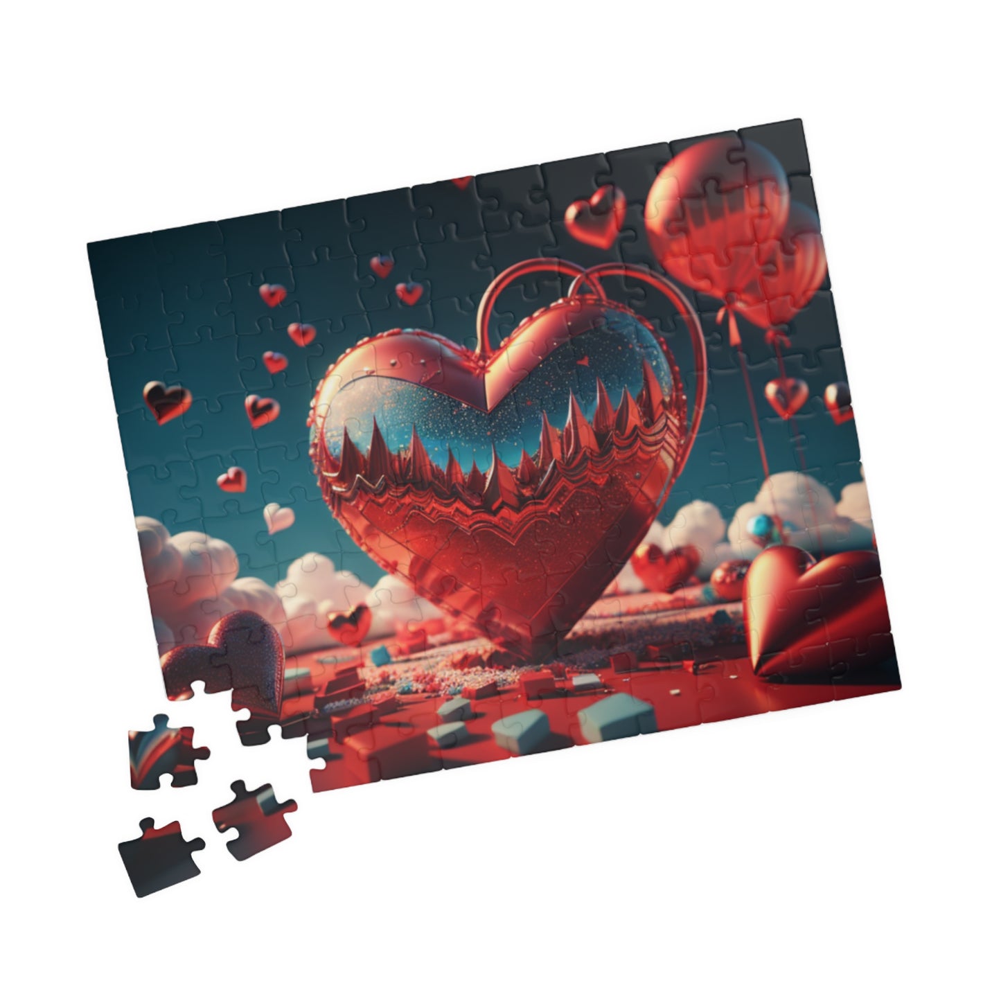 Serene Love Skies: Valentine's Day Puzzle for Self-Care, Emotional Growth, and Personal Empowerment