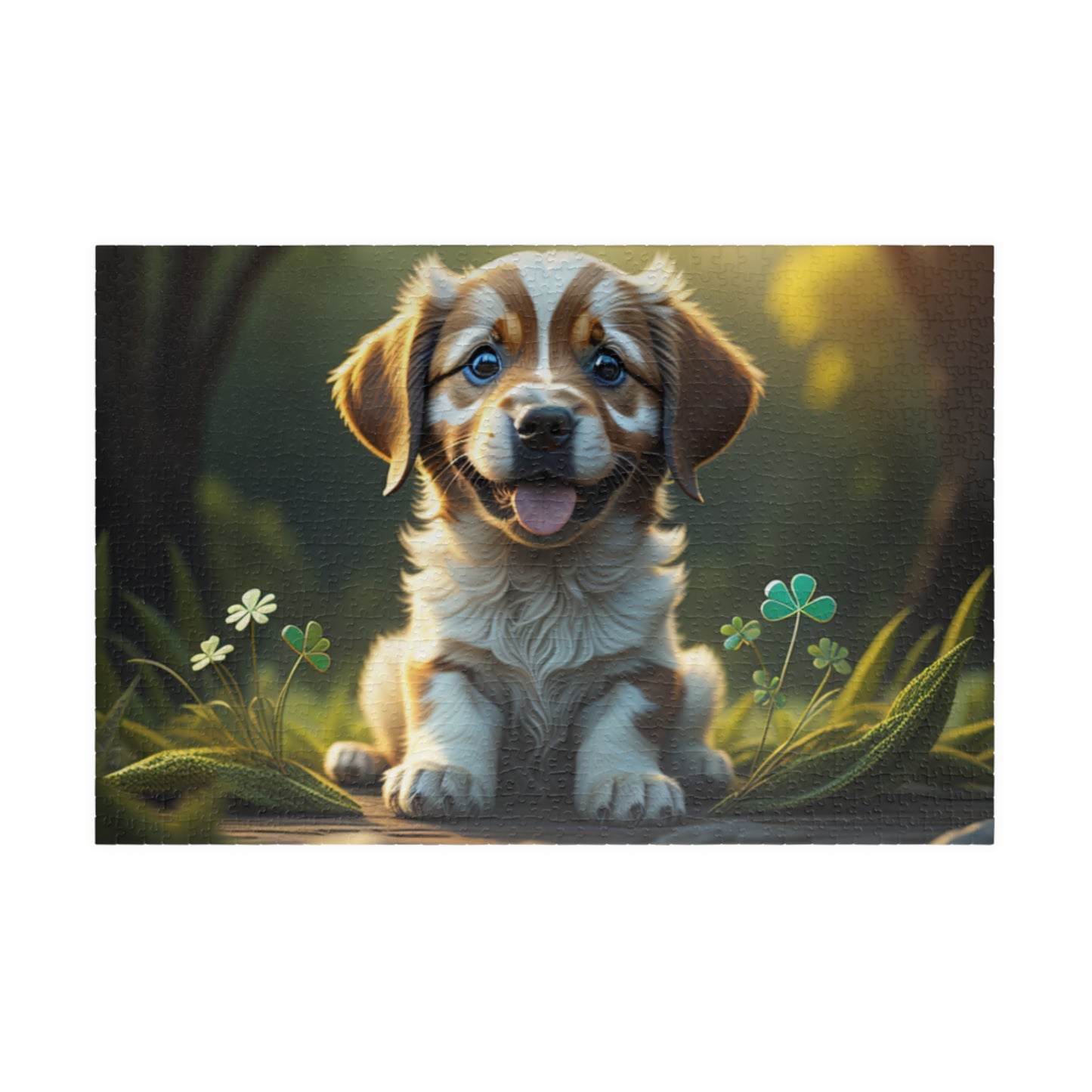 Zenful Zigzags of Puppy Zen - St. Patrick's Day Mental Health Puzzle