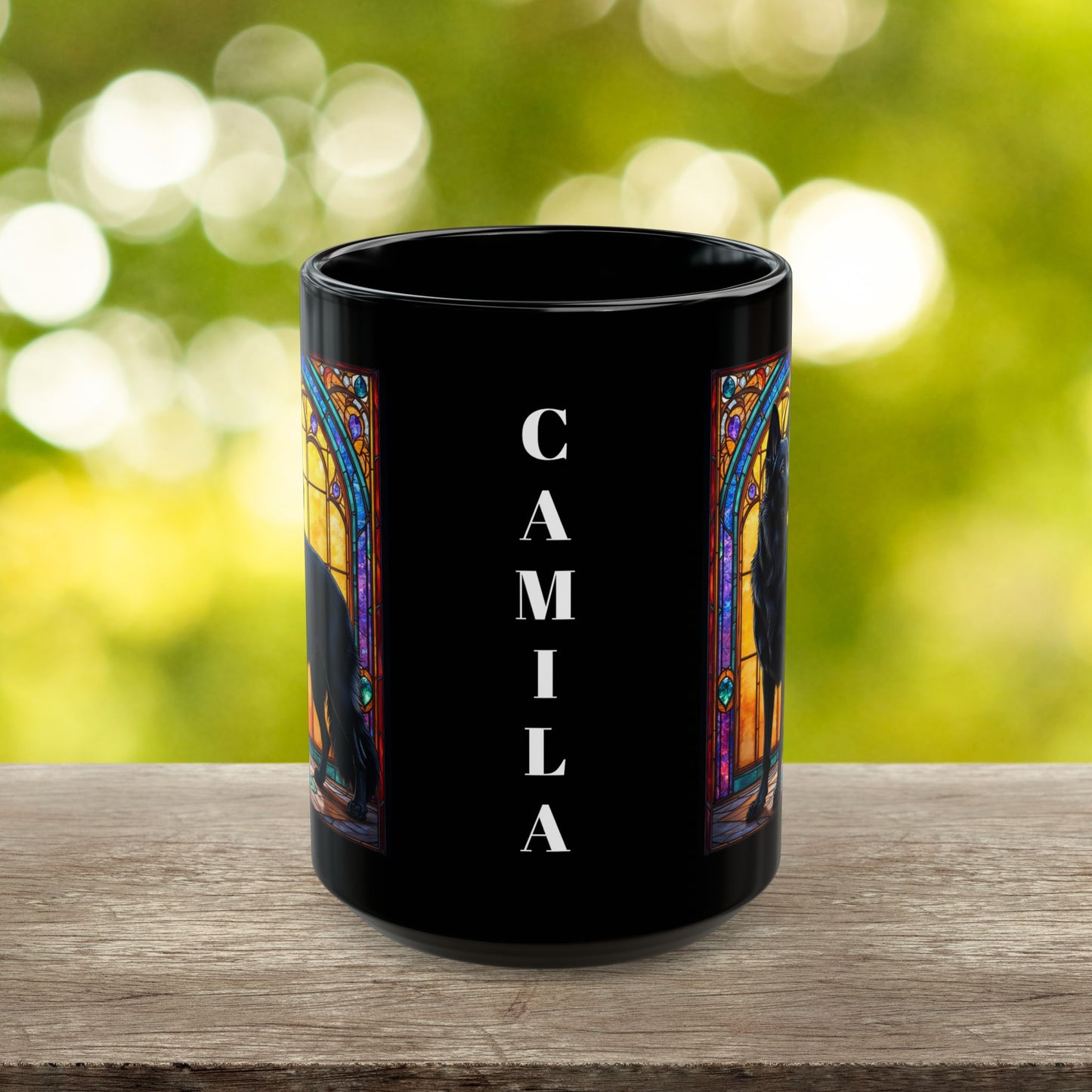 German Shepherd (Black) Personalized Mug, Pet Lover Mug, Dog Coffee Mug, Custom Name Mug, Dog Lover Gift, Dog-Themed Mug, GS Mug