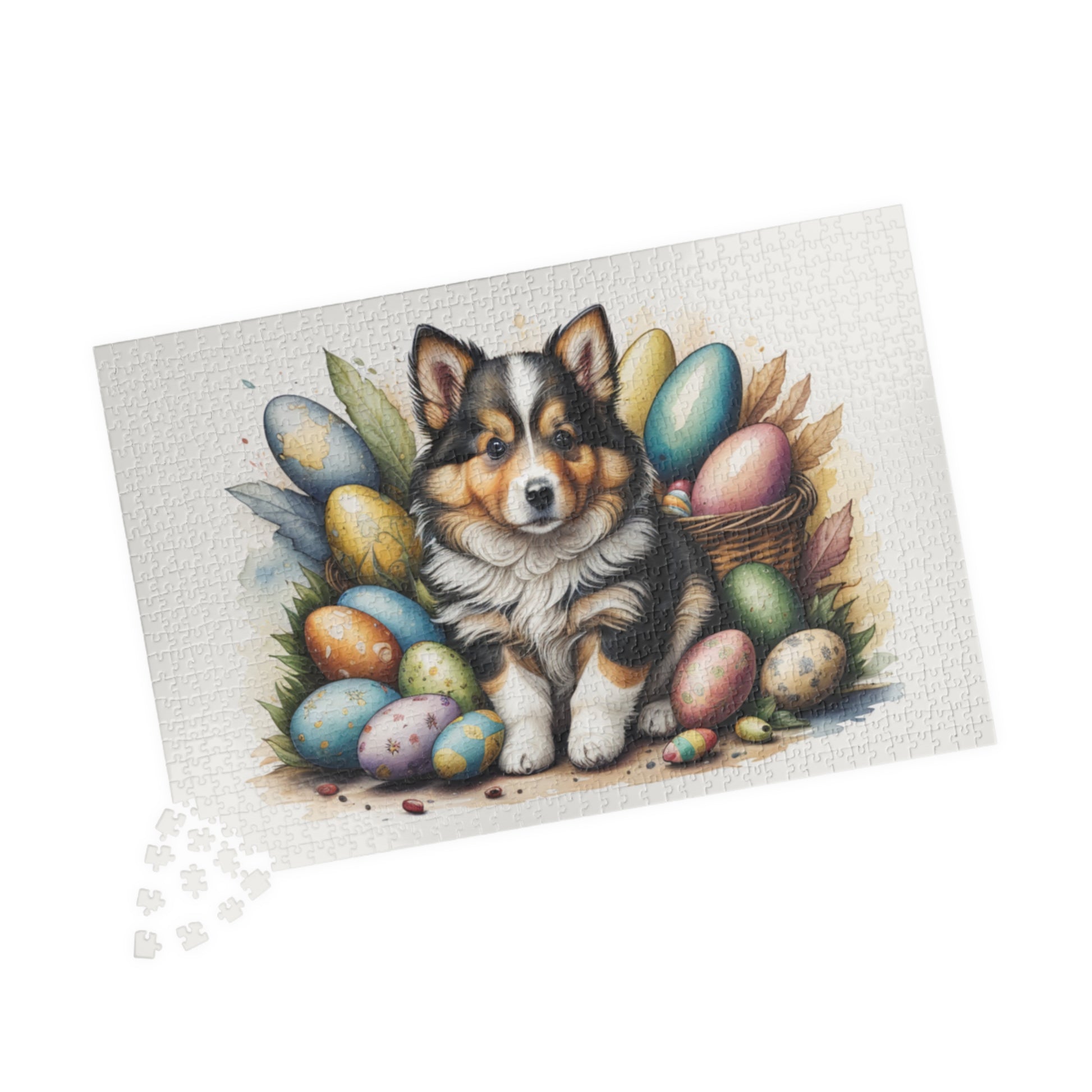 Shetland Sheepdog Easter Puppy Puzzle - Dog Lovers, Mental Health Benefits, Holiday Fun, Mindfulness, Stress Relief, Festive Gift