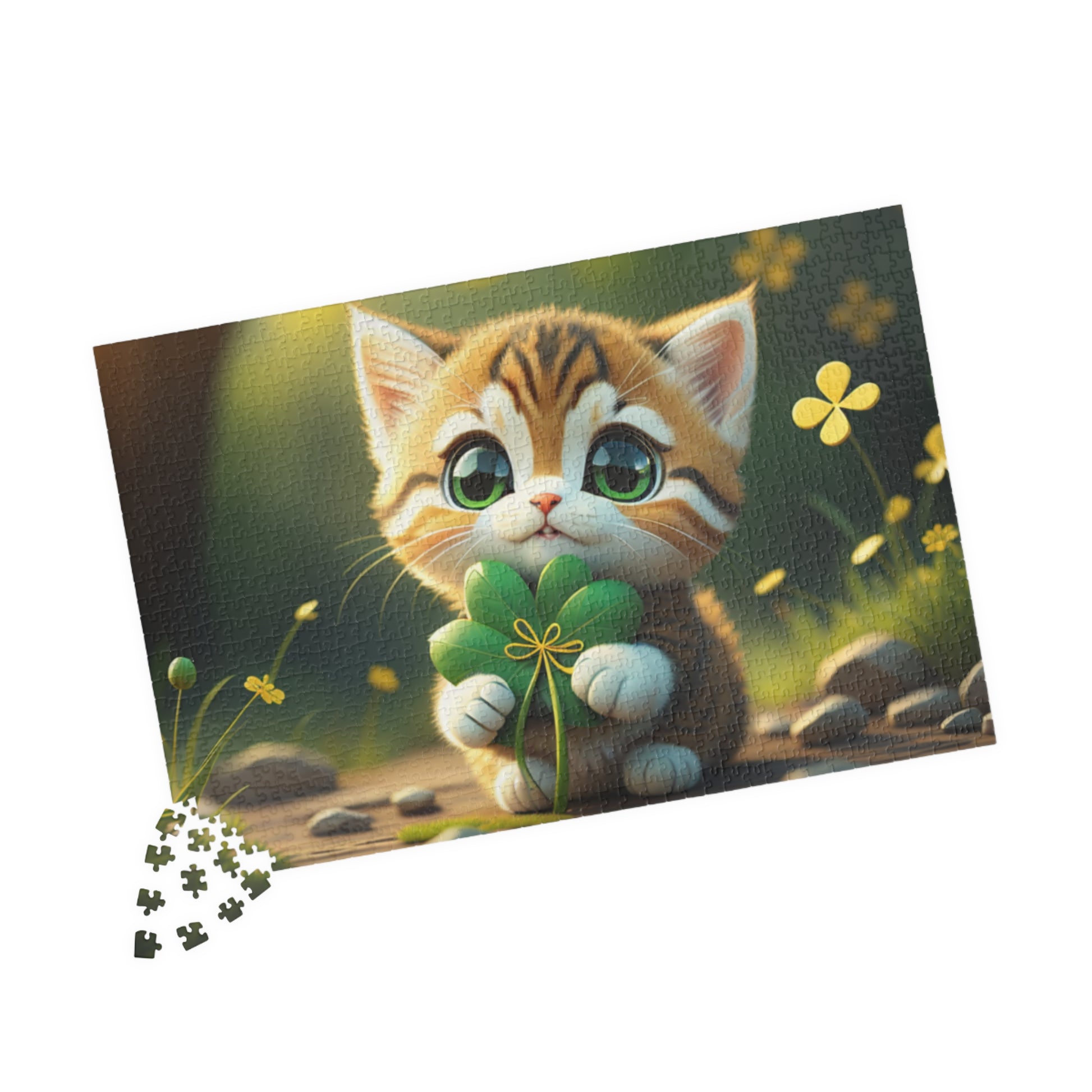 Tranquil Treasures with Tiny Whiskers - St. Patrick's Day Mental Health Puzzle