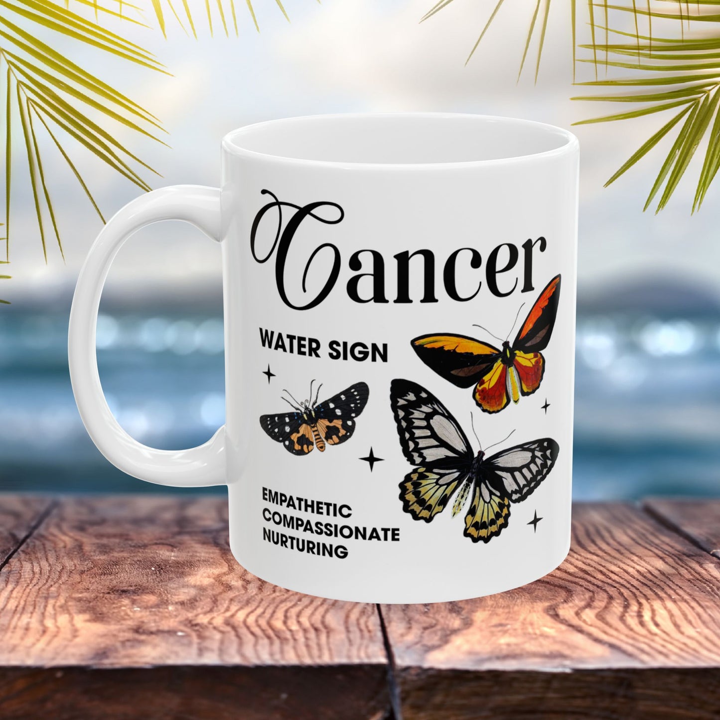Cancer zodiac mug, personalized astrology coffee mug, zodiac birthday gift for horoscope lovers