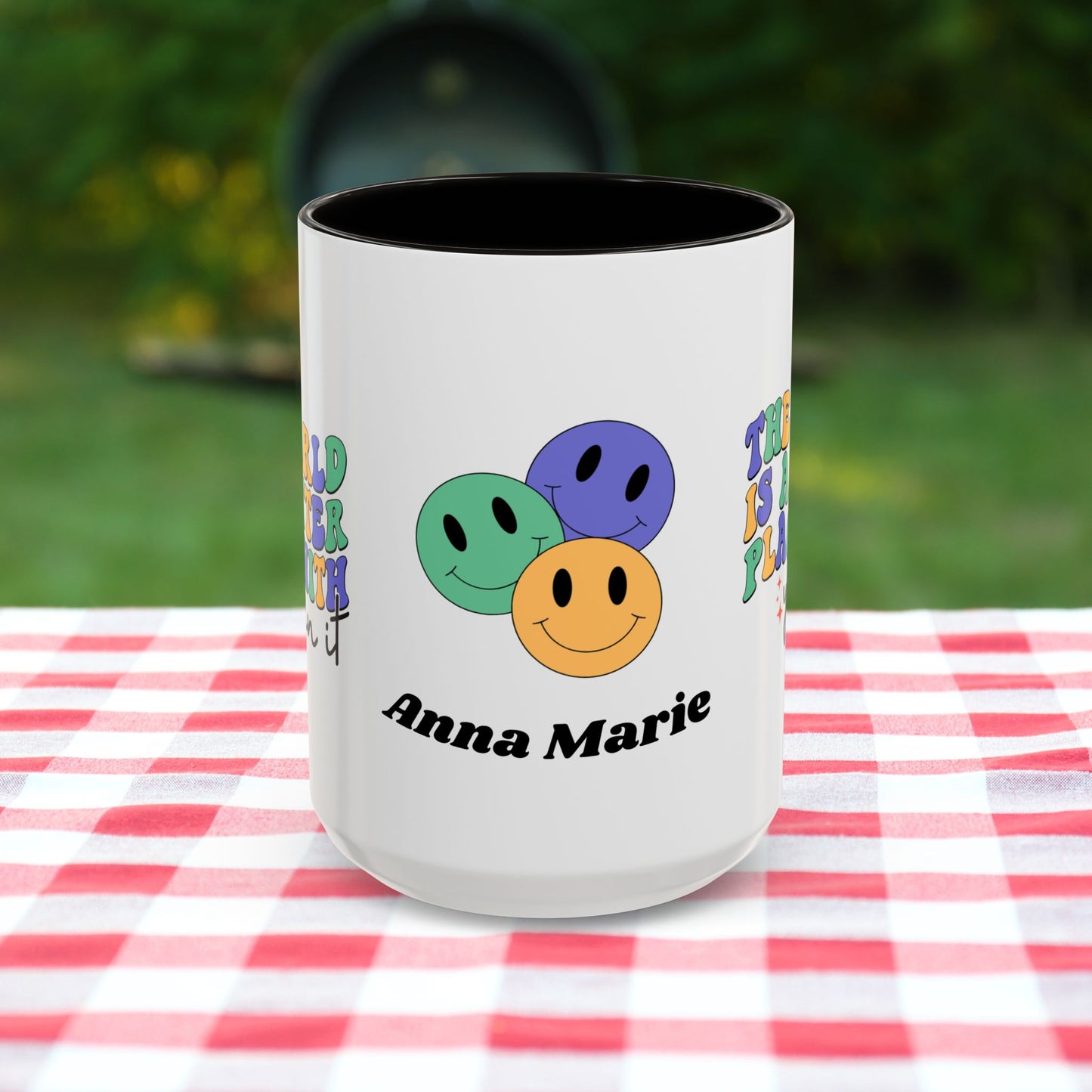 The World is a Better Place with You in It - Custom Retro Inspirational Wellness Mug for Mental Health Support