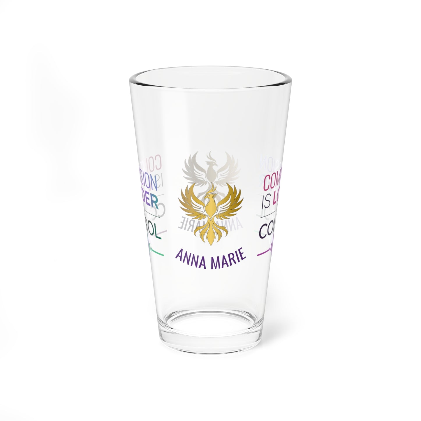 Rise & Reclaim Pint Glass – Compassion Is Louder Than Control | Mental Health Support Gift
