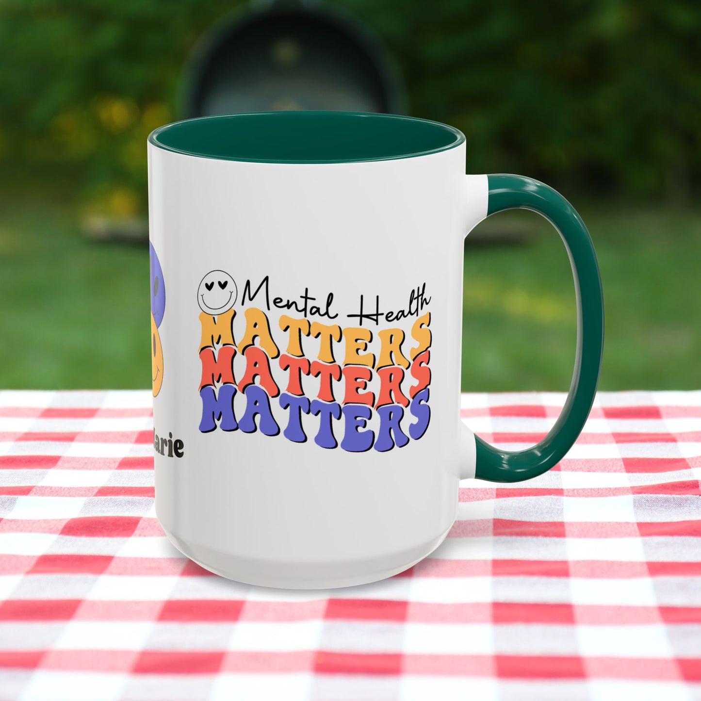 Mental Health Matters - Custom Retro Uplifting Mug for Mental Health Support & Emotional Well-Being