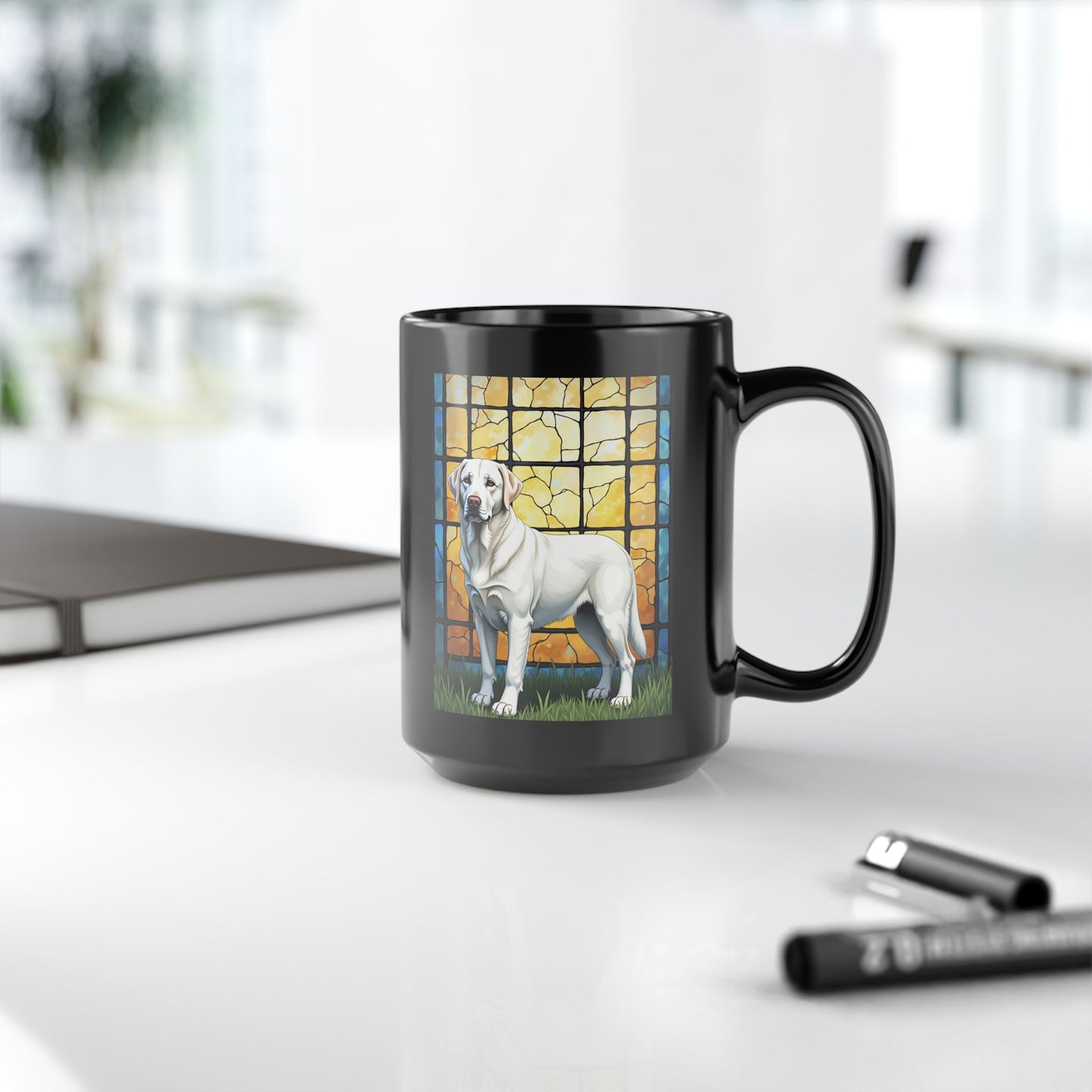 Labrador Retriever White personalized mug, custom dog coffee cup gift for Lab owners
