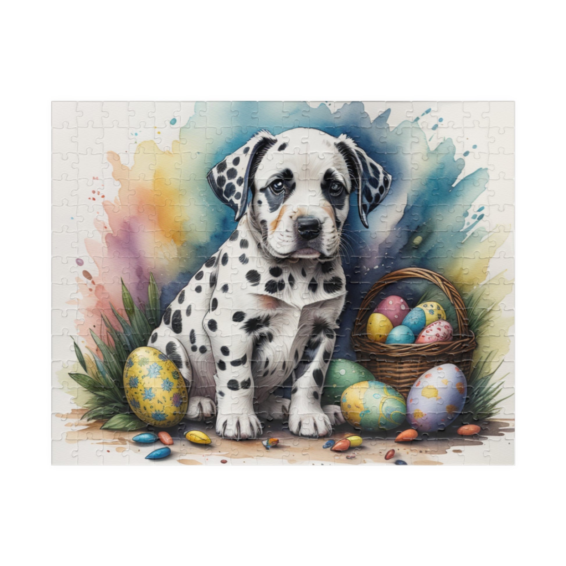Dalmatian Easter Puppy Puzzle - Dog Lovers, Mental Health Benefits, Holiday Fun, Mindfulness, Stress Relief, Festive Gift