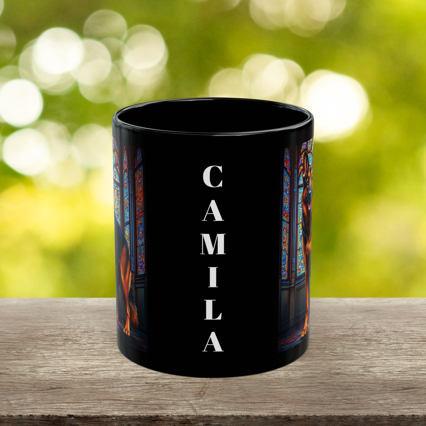 German Shepherd (Red & Black) Personalized Mug, Pet Lover Mug, Dog Coffee Mug, Custom Name Mug, Dog Lover Gift, Dog-Themed Mug, GS Mug