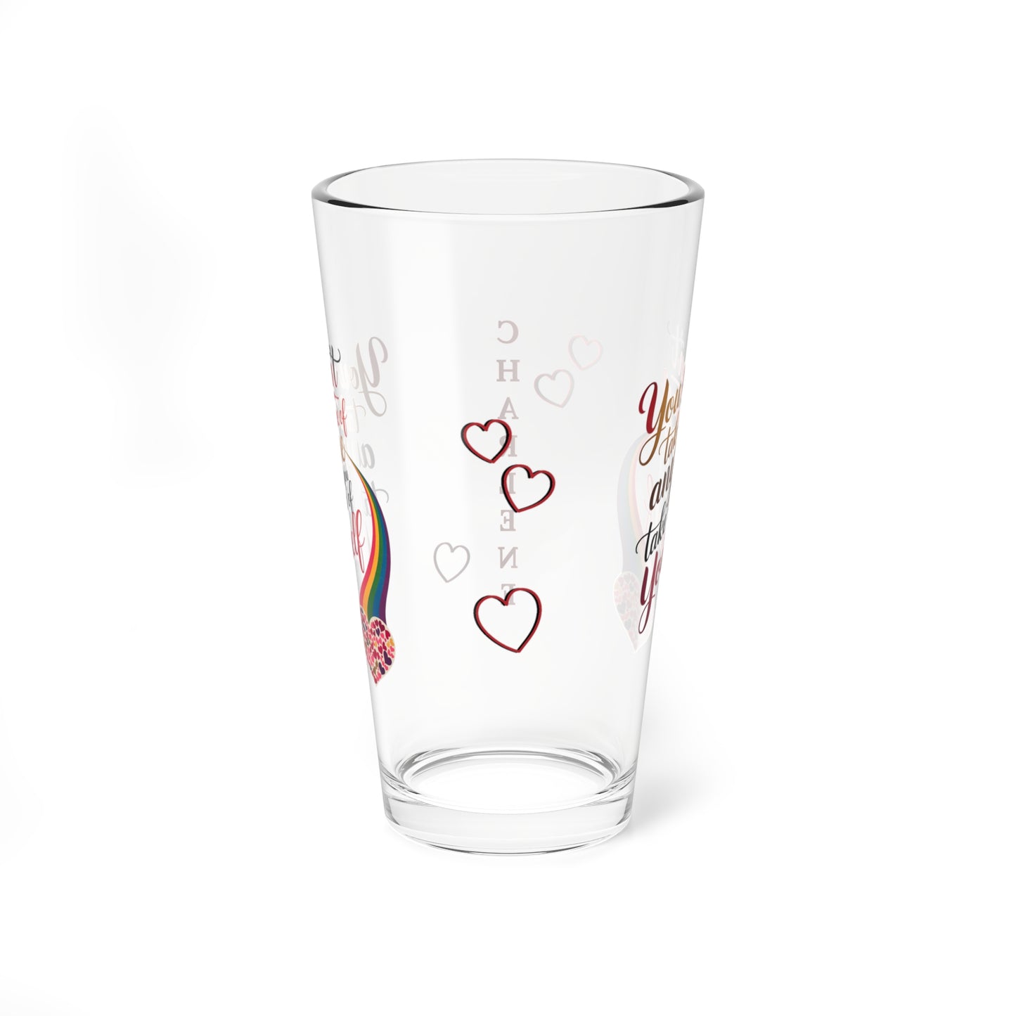 You Can't Take Care Of Anyone Until You: Personalized Valentine's Day Affirmation Pint Glass – Valentine's Day Self-Care Gift, Mindful Positivity Drinkware