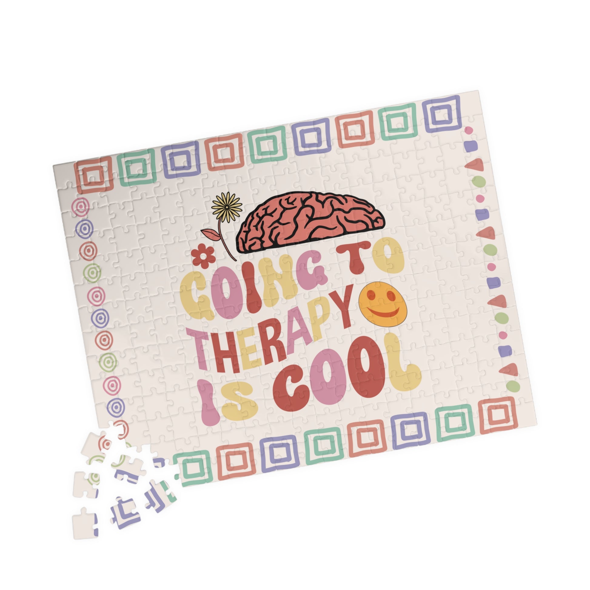 Going To Therapy Is Cool - Mental Health Quote Puzzle