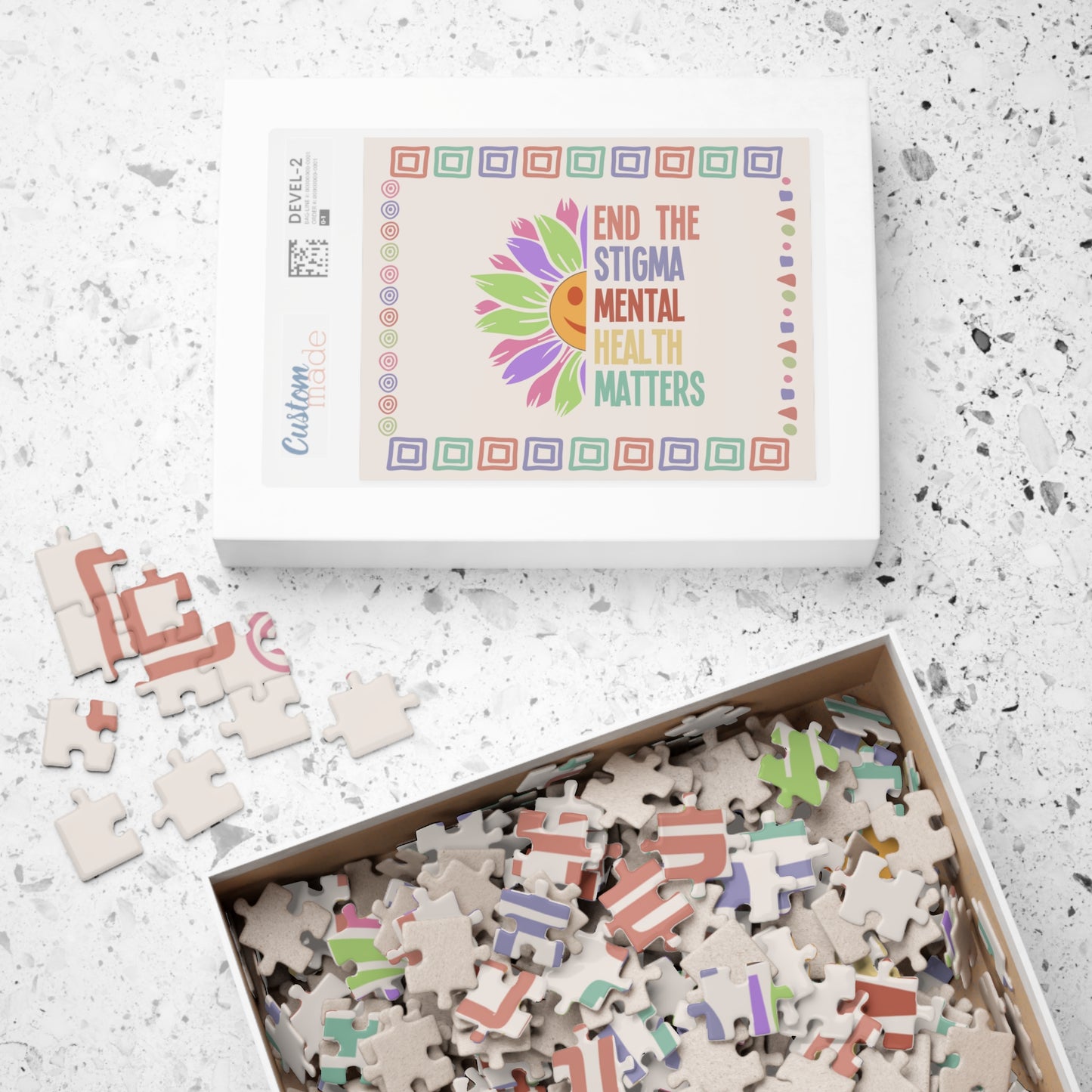 End The Stigma Mental Health Matters - Mental Health Quote Puzzle