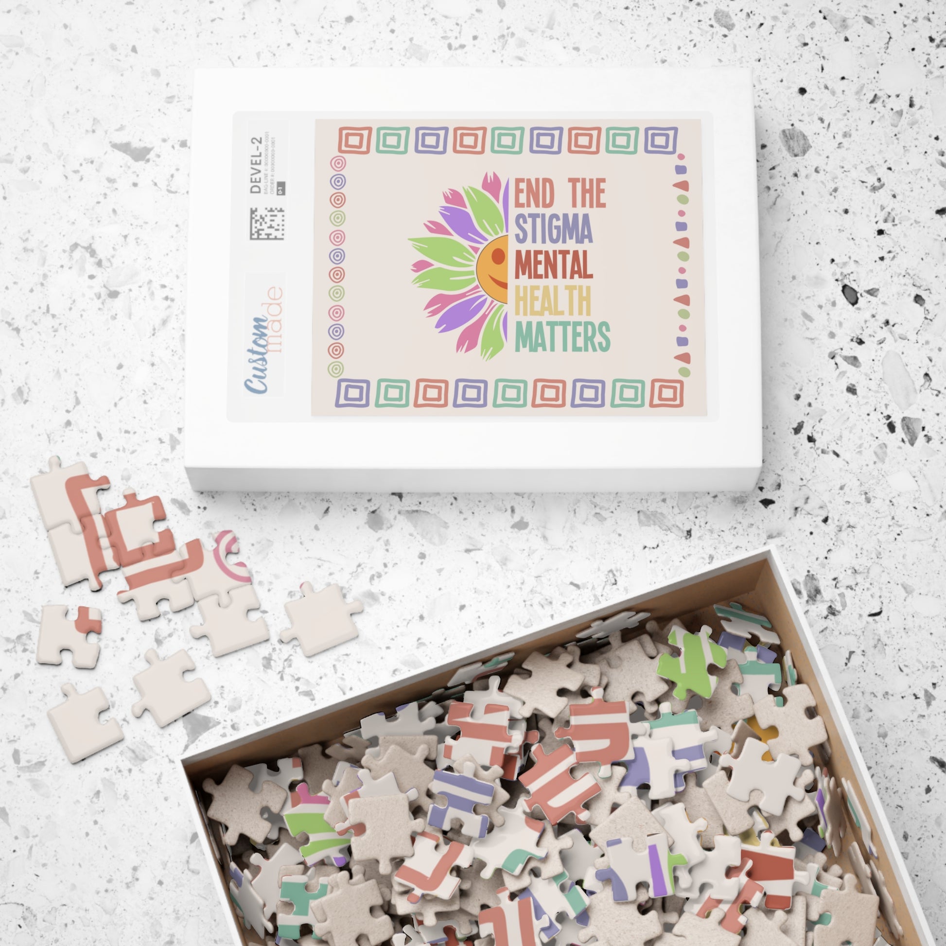 End The Stigma Mental Health Matters - Mental Health Quote Puzzle