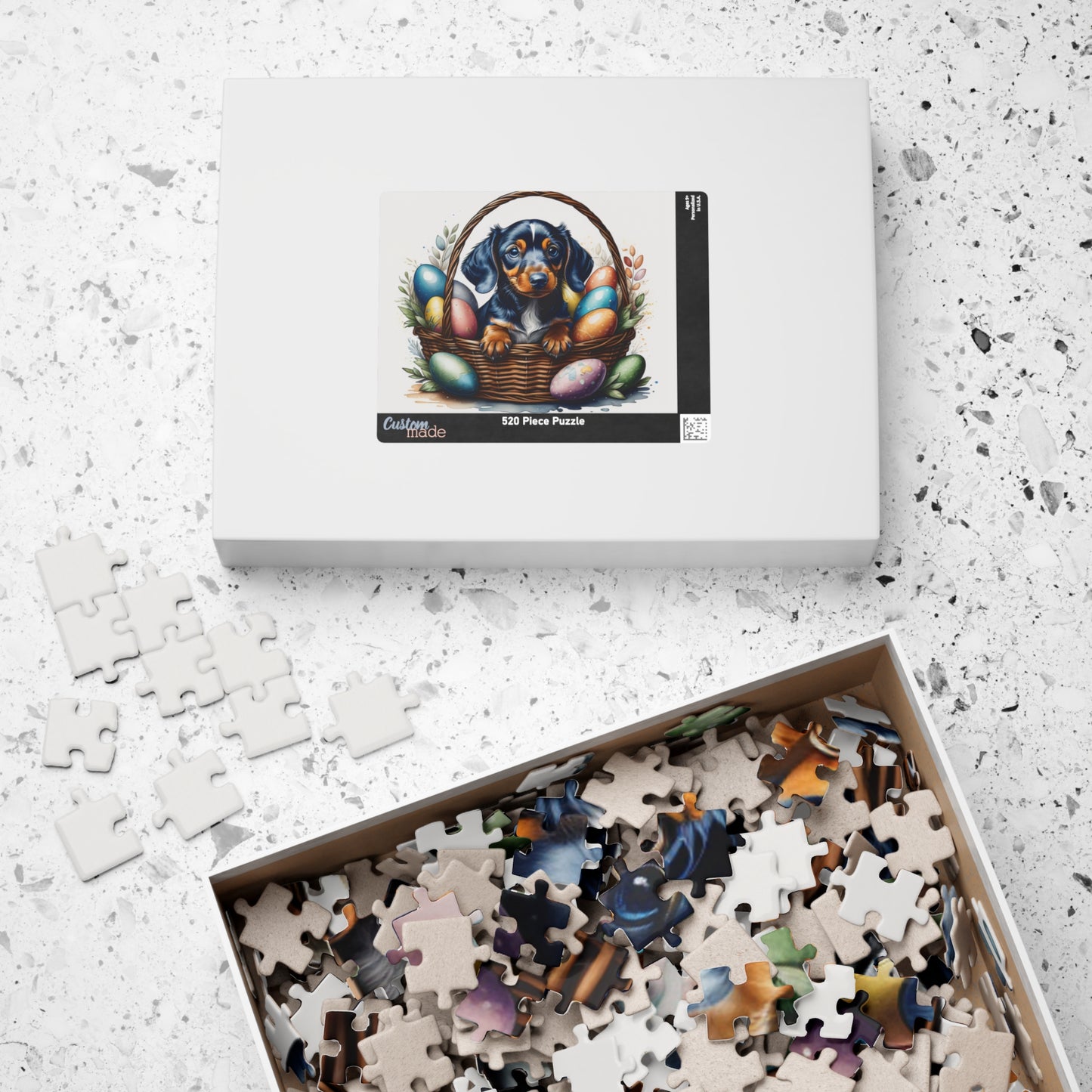 Dachshund Easter Puppy Puzzle - Dog Lovers, Mental Health Benefits, Holiday Fun, Mindfulness, Stress Relief, Festive Gift