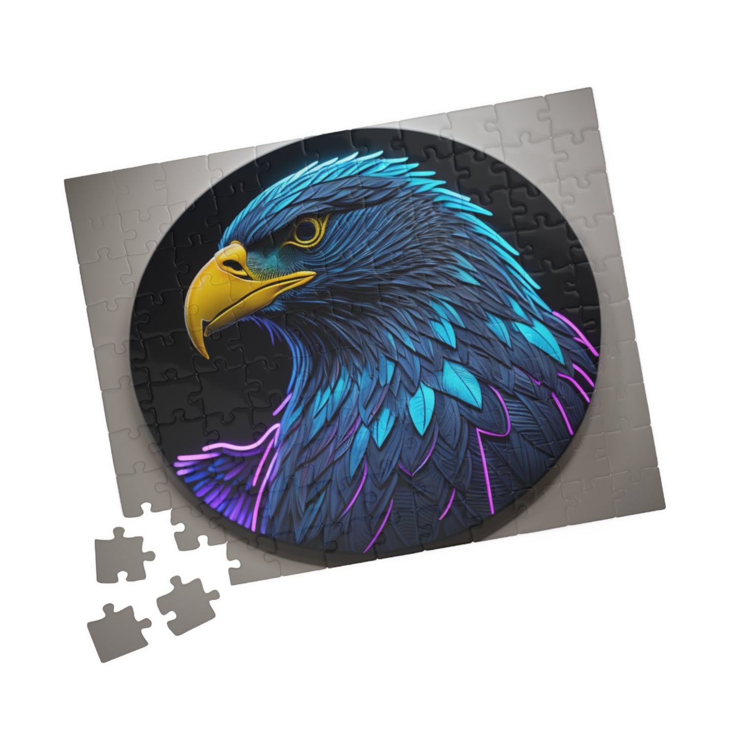 Eagle Vision Triumph: Majestic Eagle Puzzle - Symbol of Strength, Freedom, and Resilience