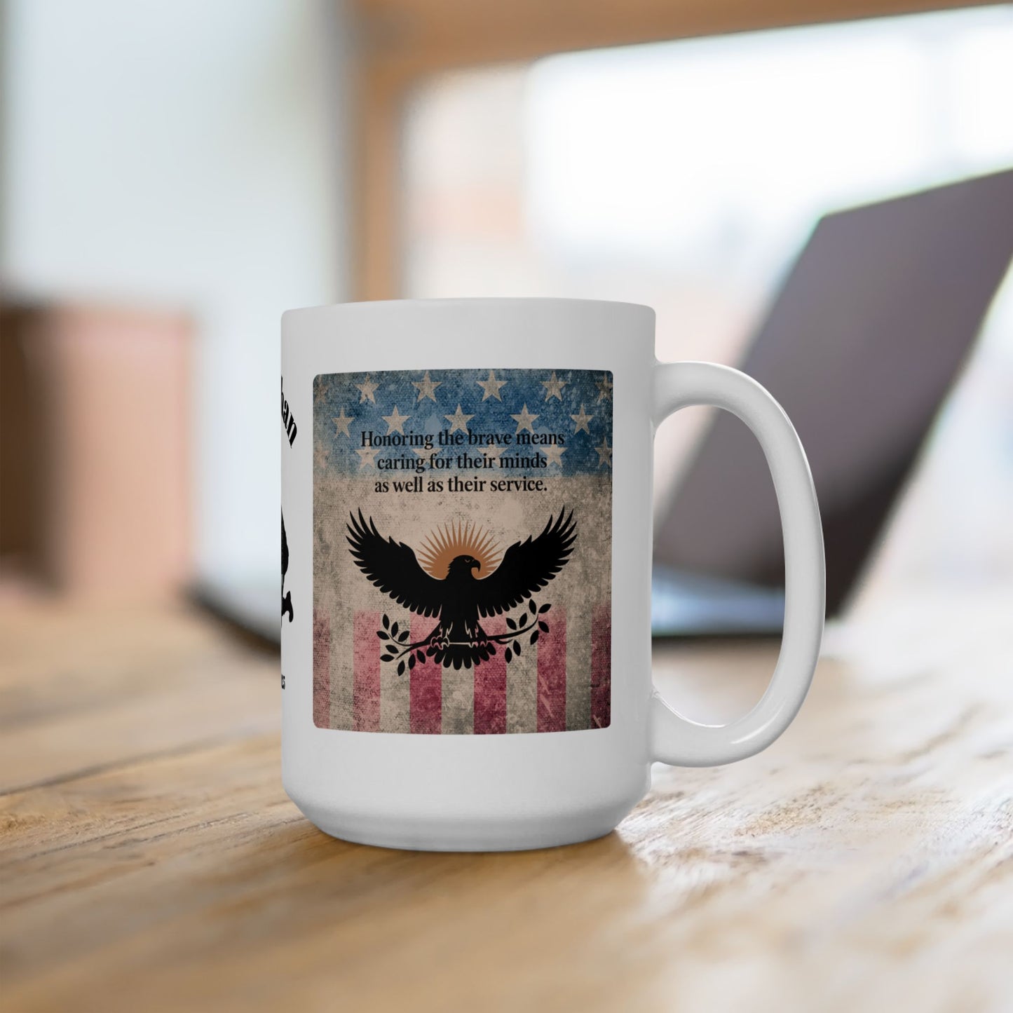 Personalized Memorial Day Mug - "Honoring The Brave" PTSD Support Tribute