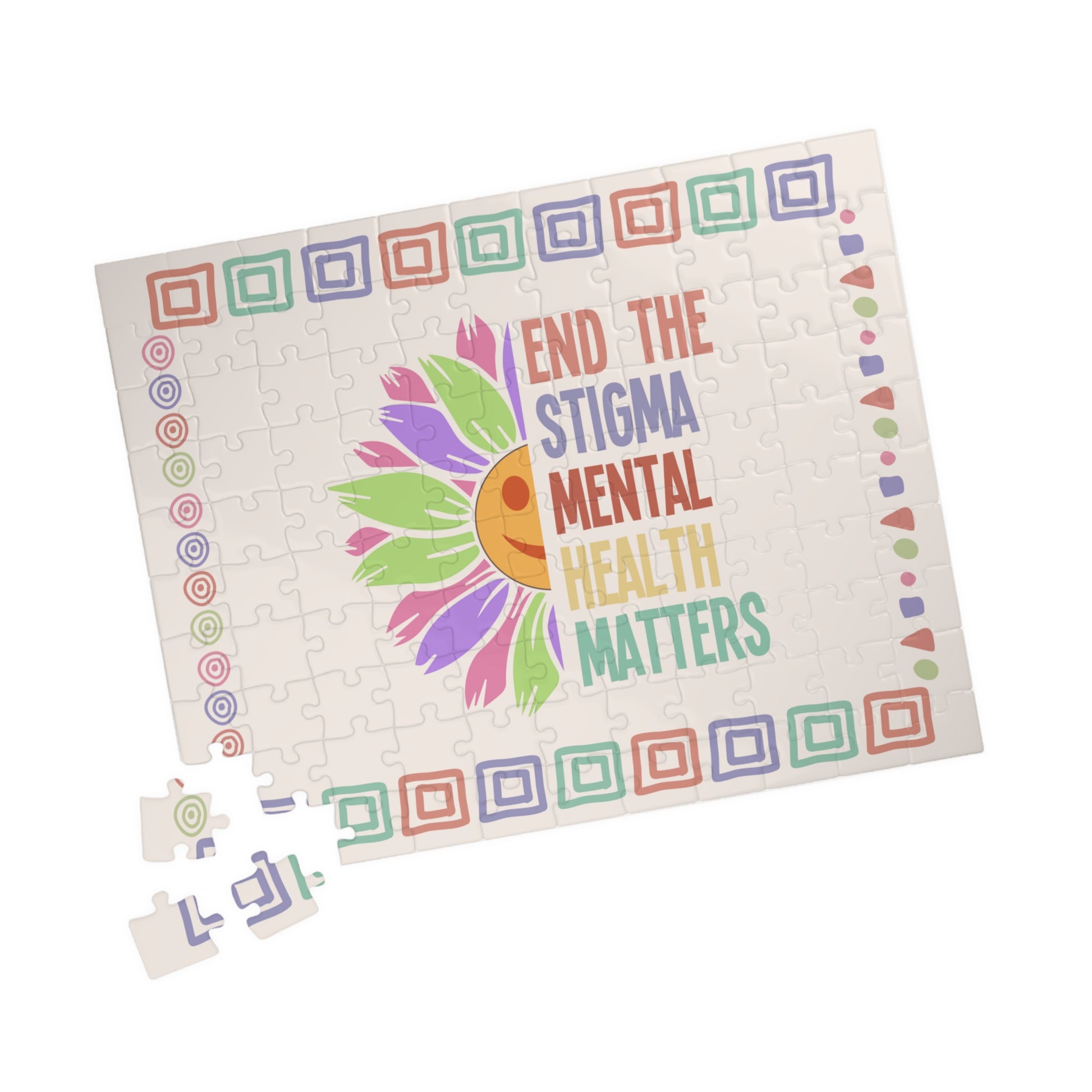 End The Stigma Mental Health Matters - Mental Health Quote Puzzle