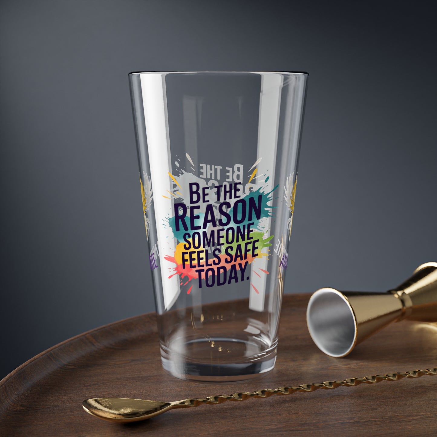 Rise & Reclaim Pint Glass – Be the Reason Someone Feels Safe Today | Survivor Encouragement Gift