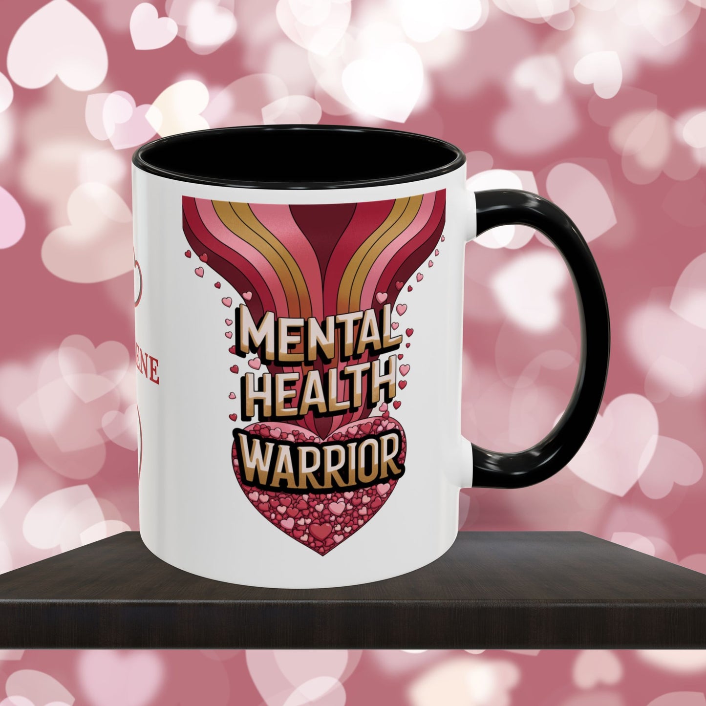 Mental Health Warrior: Personalized Valentine's Day Affirmation Mug – Inspiring Positivity and Emotional Wellness, 11oz or 15oz