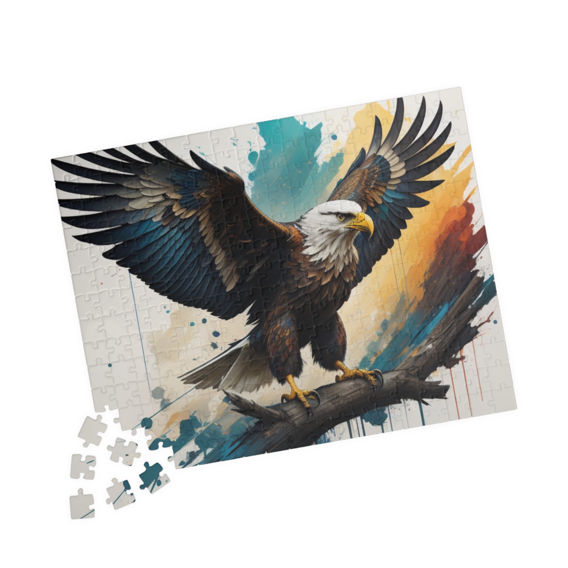 Inspirational Eagle Flight: Majestic Eagle Puzzle - Symbol of Strength, Freedom, and Resilience
