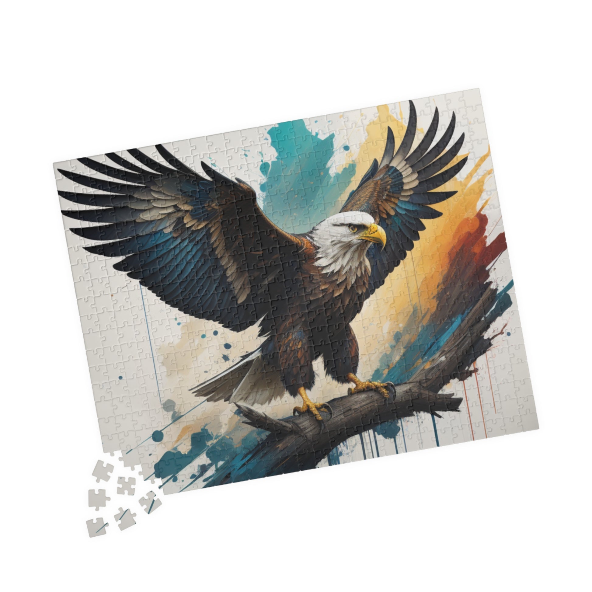 Inspirational Eagle Flight: Majestic Eagle Puzzle - Symbol of Strength, Freedom, and Resilience