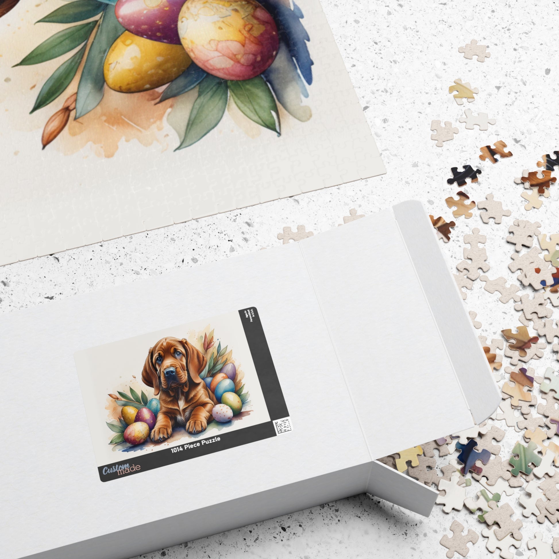 Bloodhound Easter Puppy Puzzle - Dog Lovers, Mental Health Benefits, Holiday Fun, Mindfulness, Stress Relief, Festive Gift