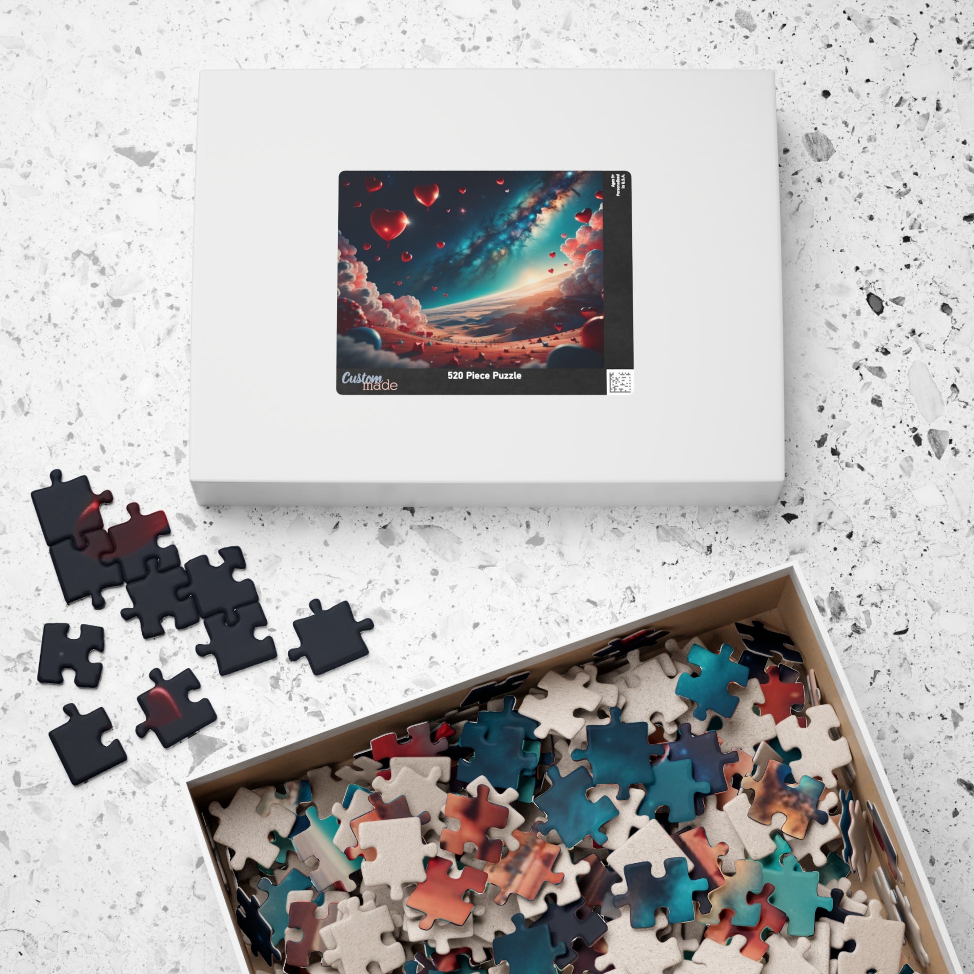 Hearts and Clouds Cascade: Valentine's Day Puzzle for Self-Care, Emotional Growth, and Personal Empowerment