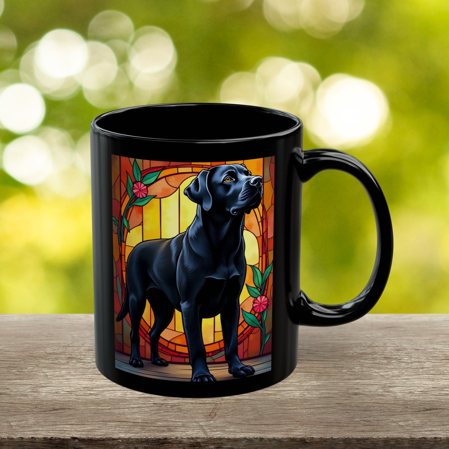 Labrador Retriever Black personalized mug, custom dog coffee cup gift for Lab lovers