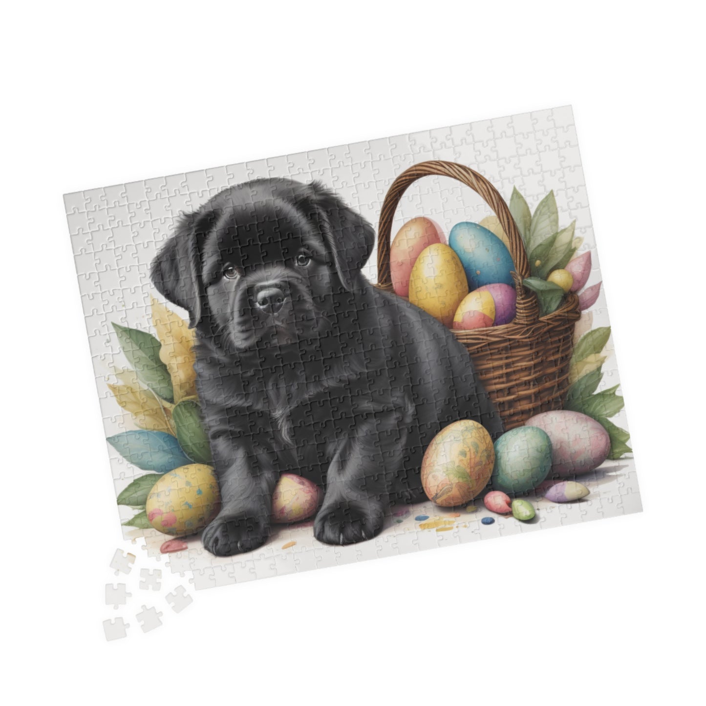 Newfoundland (Black) Easter Puppy Puzzle - Dog Lovers, Mental Health Benefits, Holiday Fun, Mindfulness, Stress Relief, Festive Gift