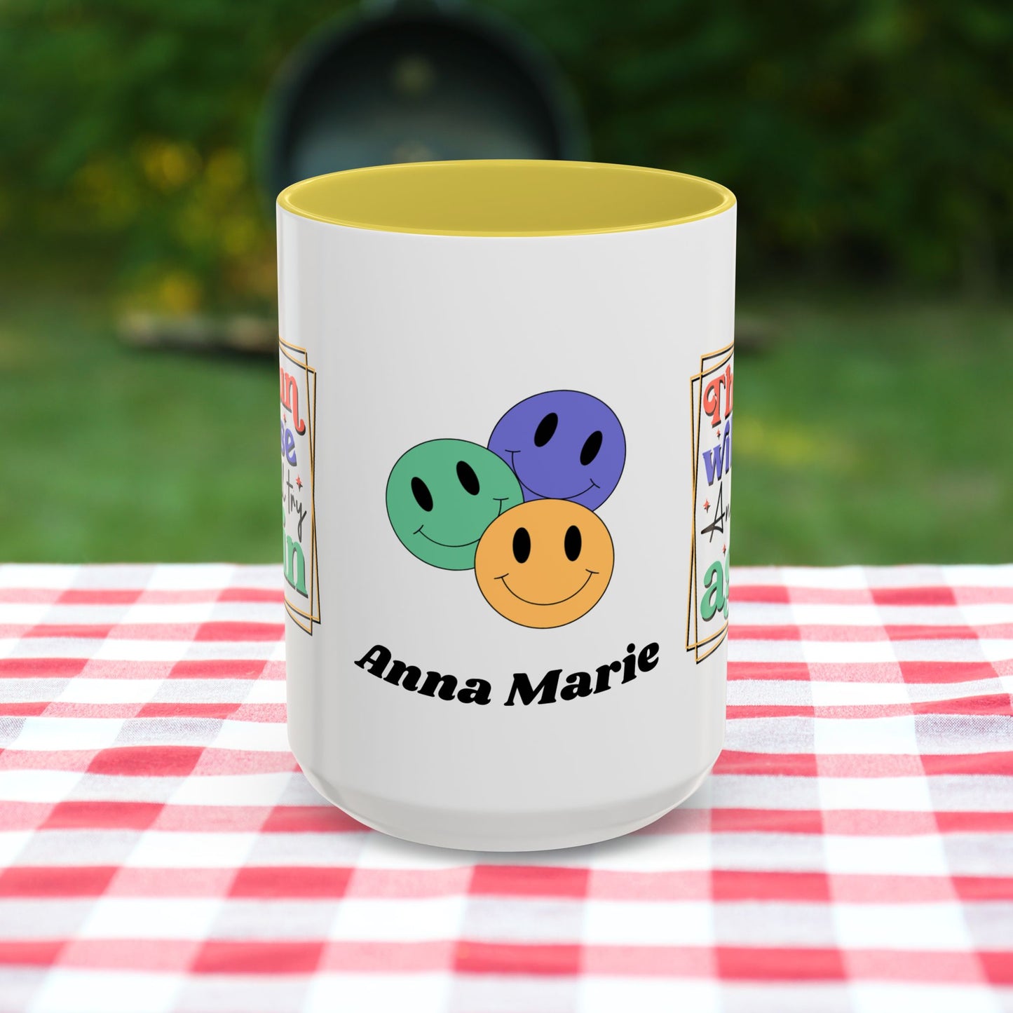 The Sun Will Rise and We’ll Try Again - Personalized Retro Hopeful Mental Health Mug for Strength & Resilience