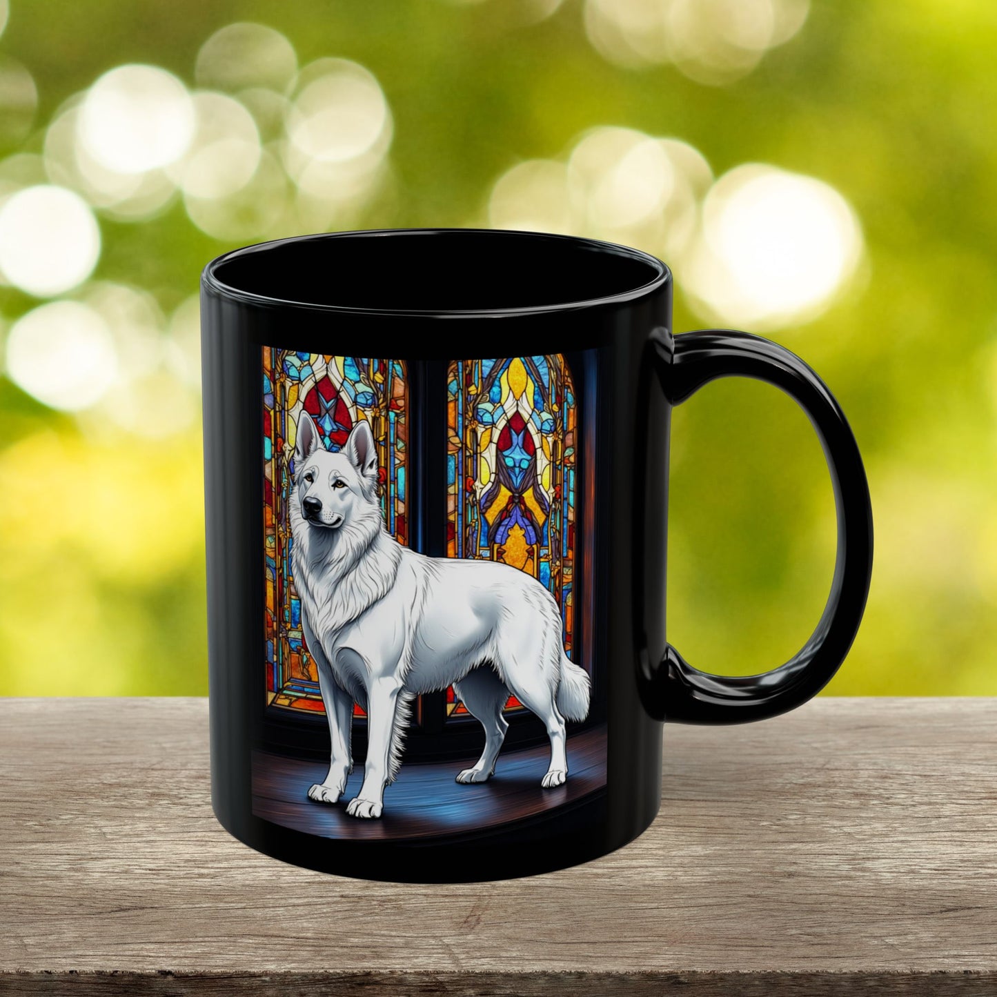 German Shepherd White personalized dog mug, custom coffee cup gift for pet parents