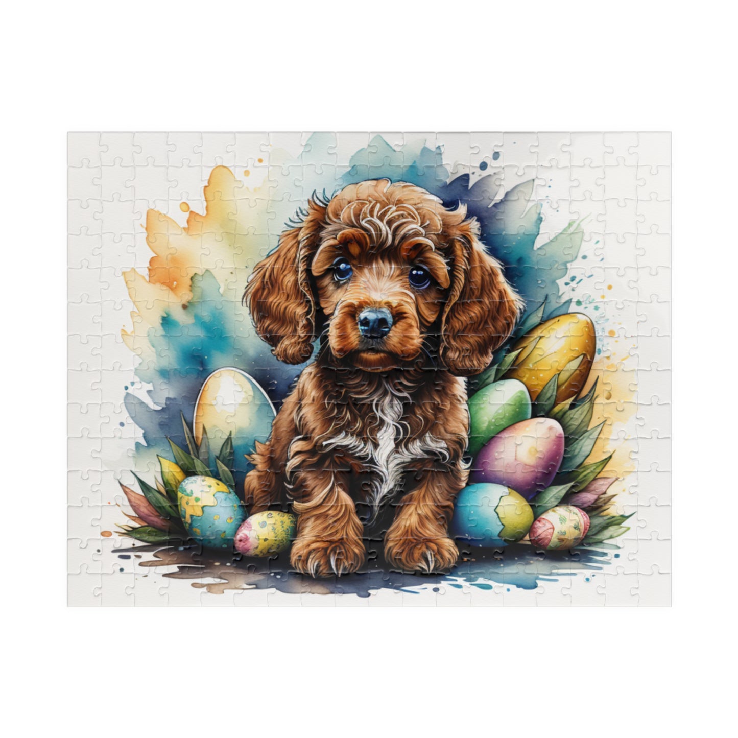 Poodle (Brown) Easter Puppy Puzzle - Dog Lovers, Mental Health Benefits, Holiday Fun, Mindfulness, Stress Relief, Festive Gift