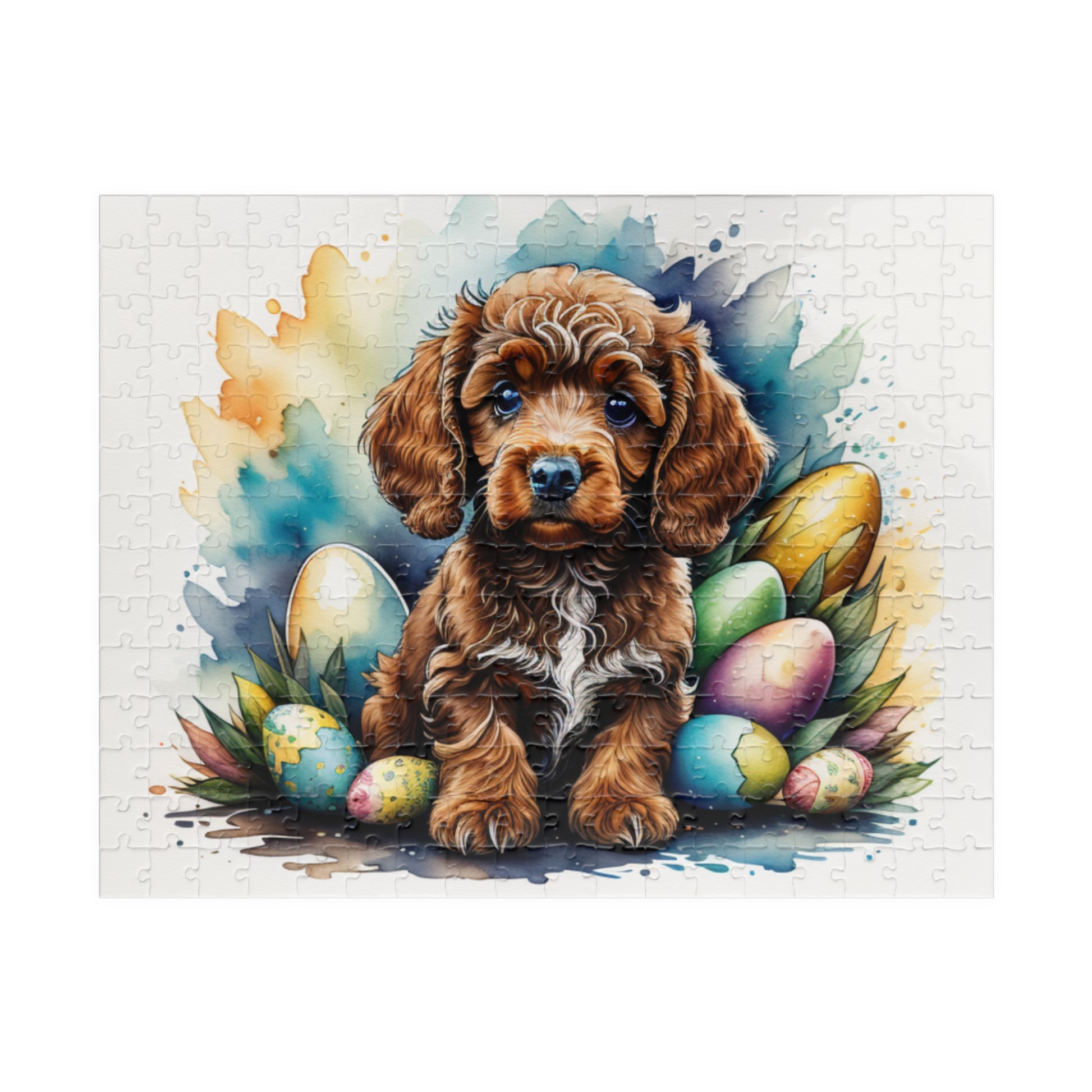 Poodle (Brown) Easter Puppy Puzzle - Dog Lovers, Mental Health Benefits, Holiday Fun, Mindfulness, Stress Relief, Festive Gift