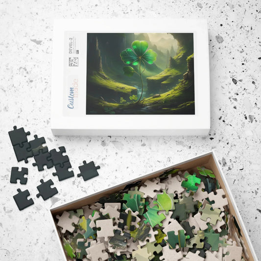 Shop our zen shamrock sprints st patricks day mental health puzzle featuring the 1014 pcs (Horizontal) style option from MySisterIsASurvivor.