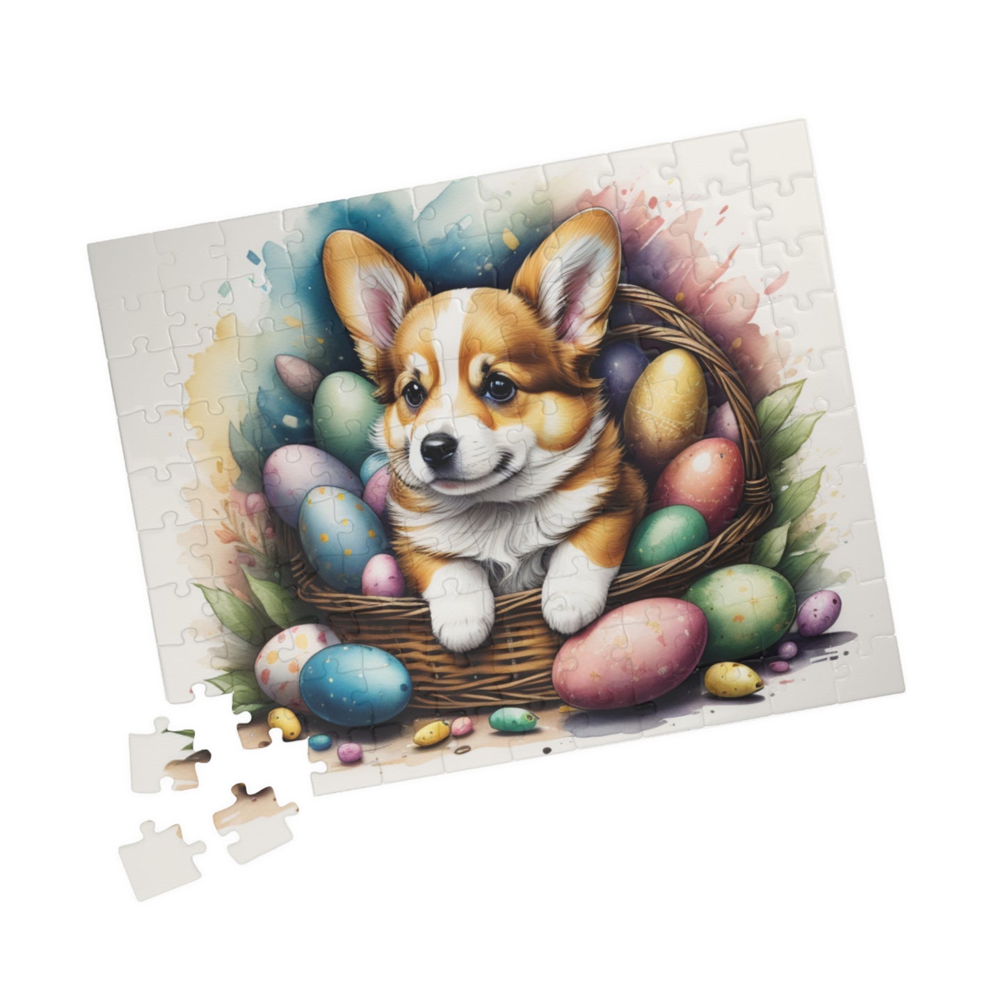 Corgi Easter Puppy Puzzle - Dog Lovers, Mental Health Benefits, Holiday Fun, Mindfulness, Stress Relief, Festive Gift