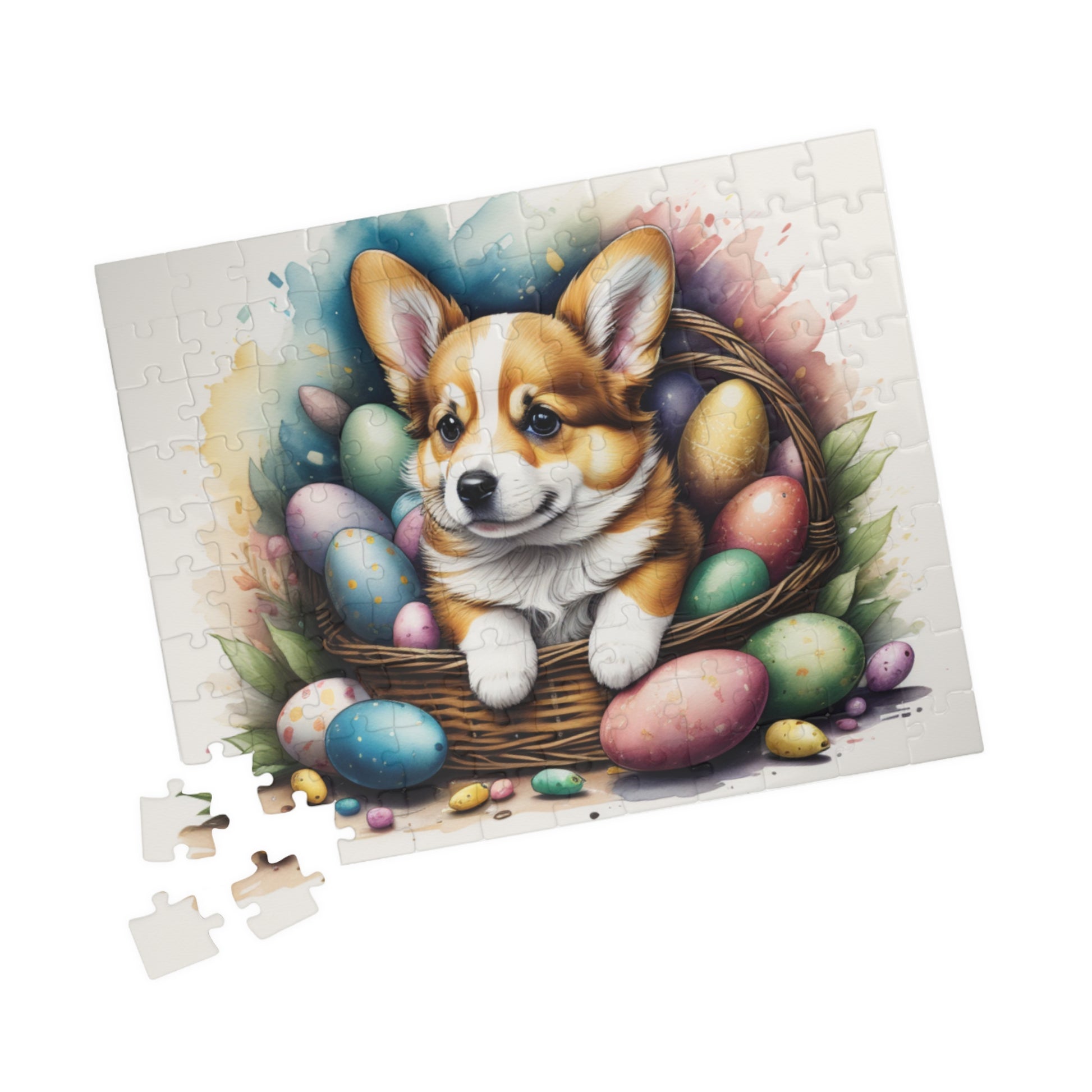 Corgi Easter Puppy Puzzle - Dog Lovers, Mental Health Benefits, Holiday Fun, Mindfulness, Stress Relief, Festive Gift