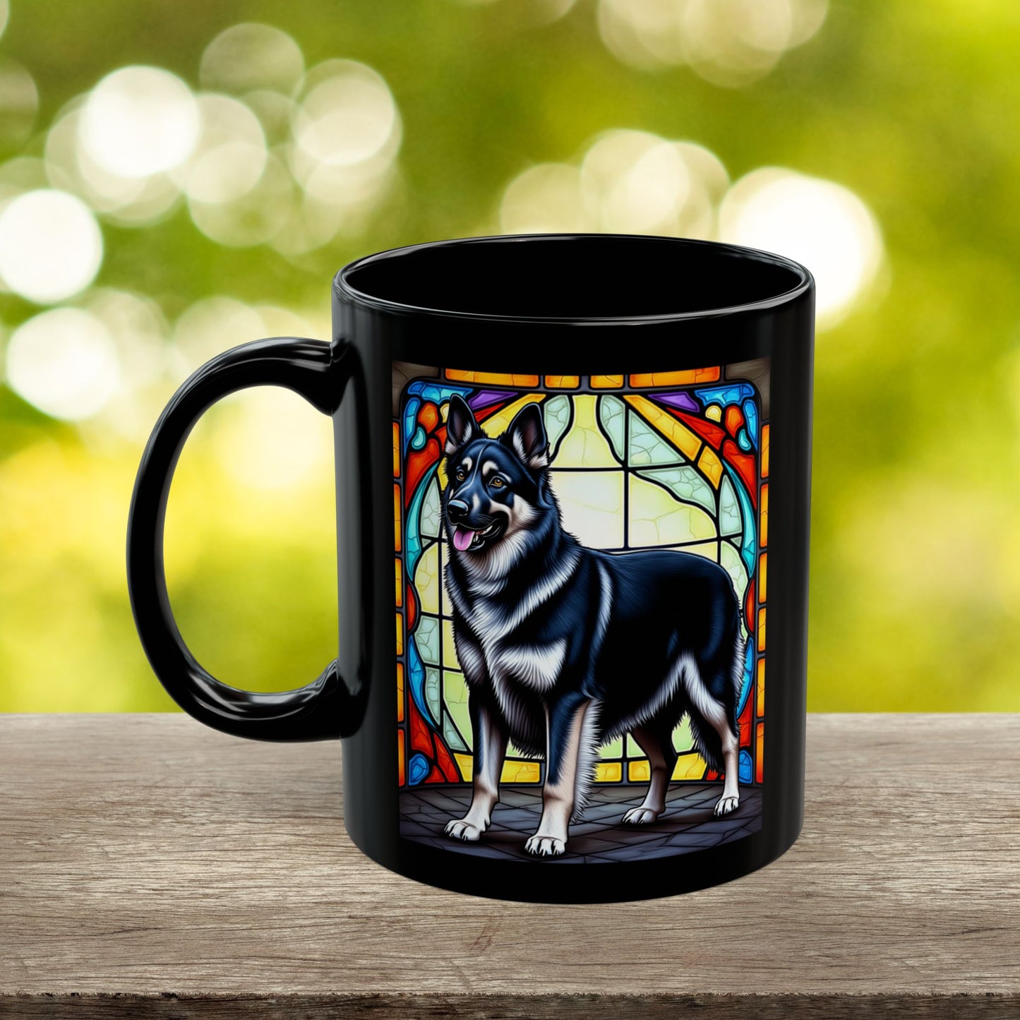 German Shepherd (Black & Silver Blanket) Personalized Mug, Pet Lover Mug, Dog Coffee Mug, Custom Name Mug, Dog Lover Gift, Dog-Themed Mug