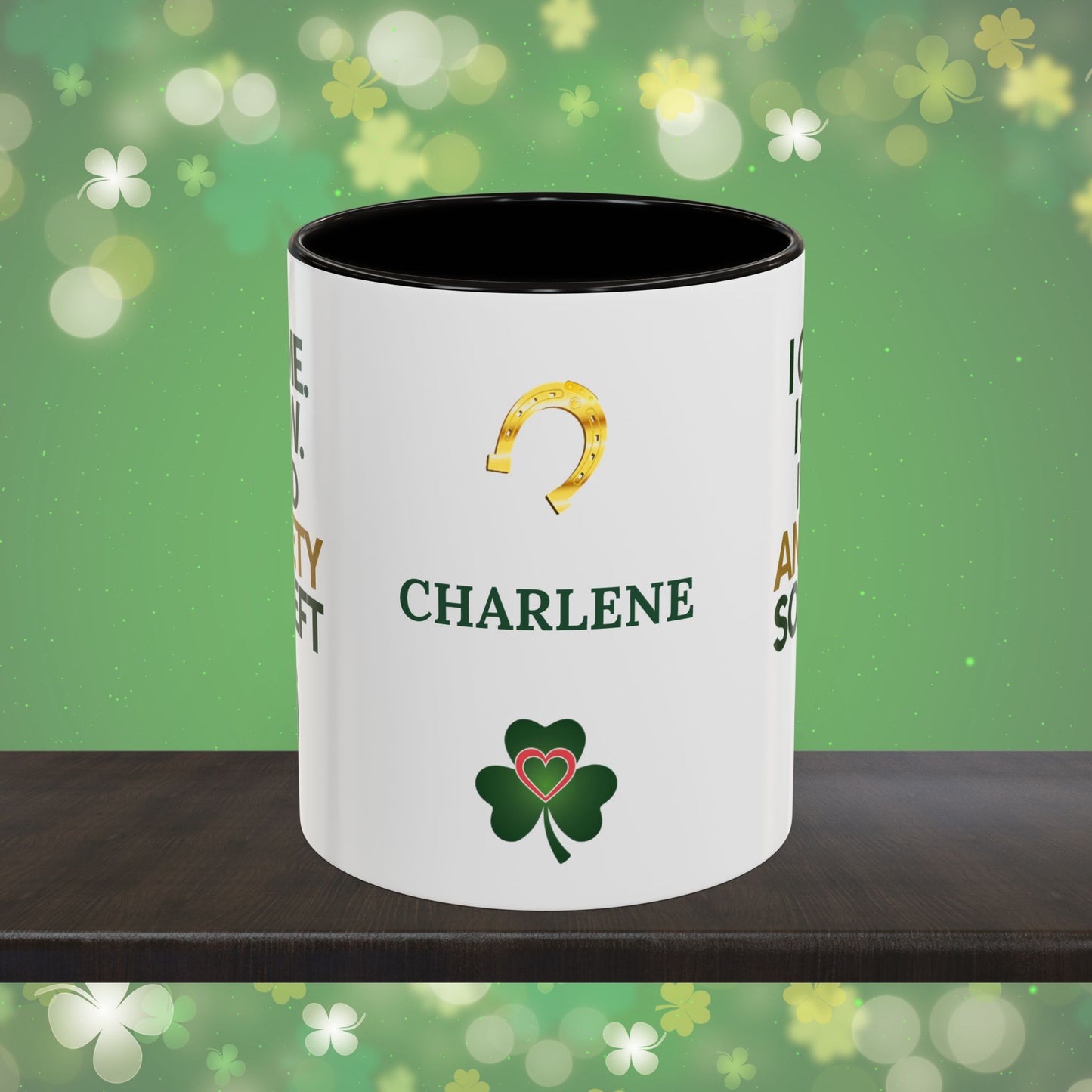 I Came. I Saw. I Had Anxiety So I Left: Personalized St. Patrick's Day Mug - Add Your Name & Celebrate Strength and Positivity