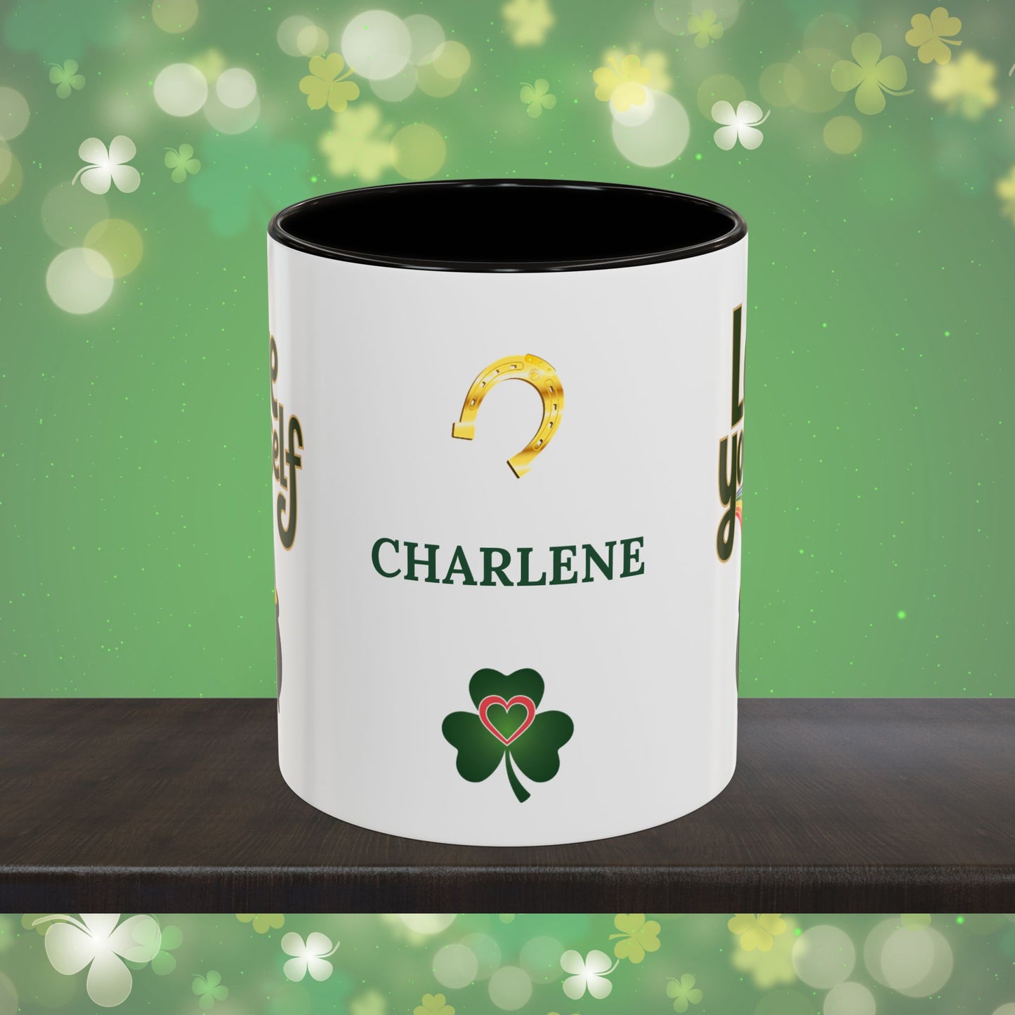 Love Yourself: Personalized St. Patrick's Day Mug - Add Your Name & Celebrate Strength and Positivity