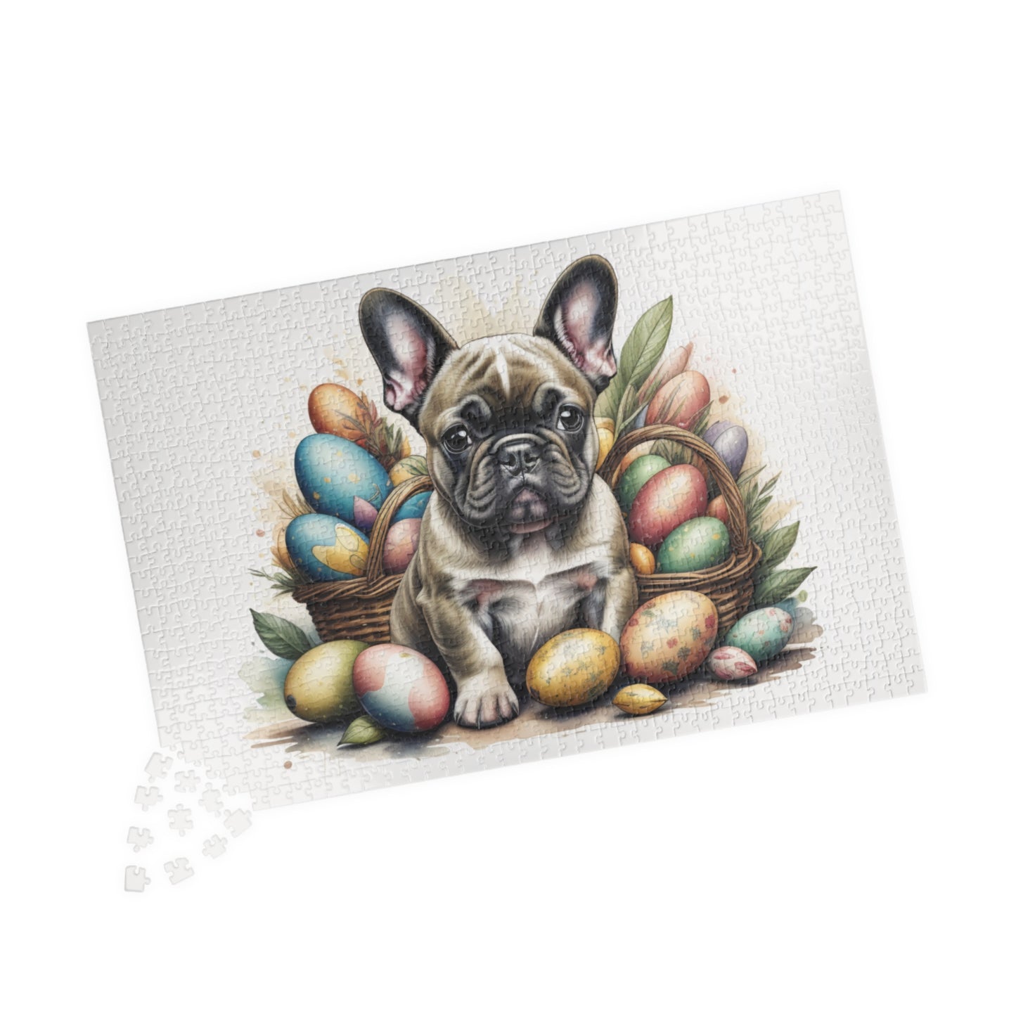 French Bulldog (Brindle) Easter Puppy Puzzle - Dog Lovers, Mental Health Benefits, Holiday Fun, Mindfulness, Stress Relief, Festive Gift