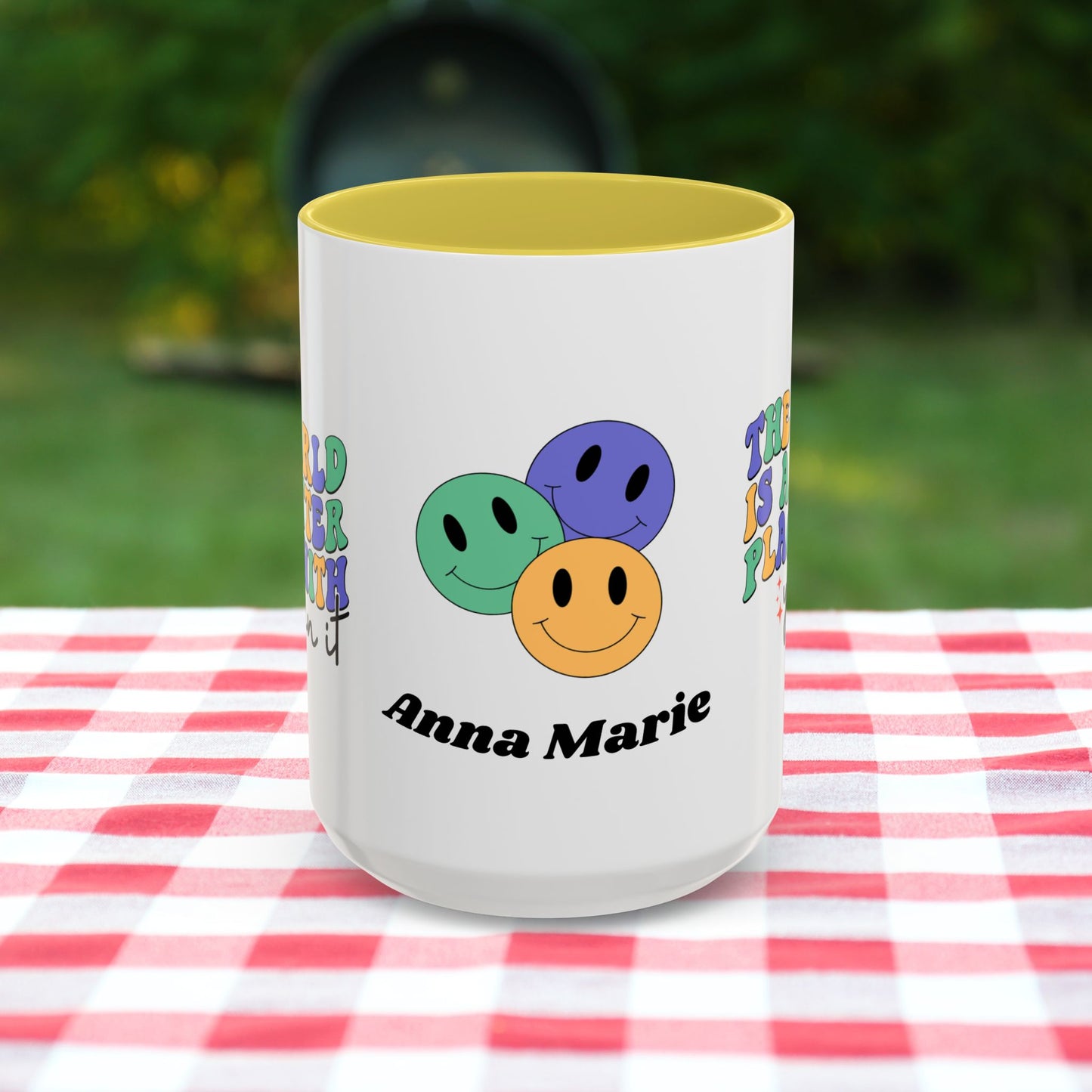The World is a Better Place with You in It - Custom Retro Inspirational Wellness Mug for Mental Health Support